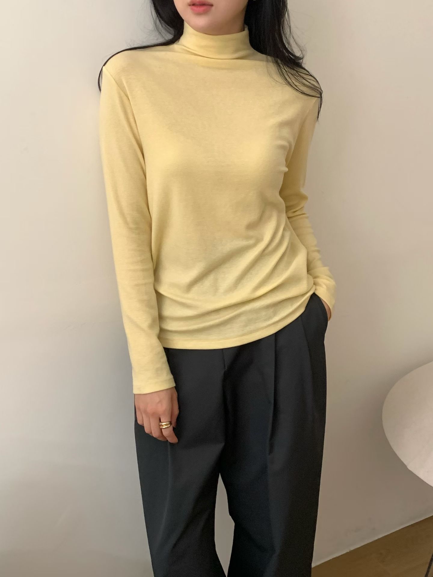 MidNeck wool basic tee