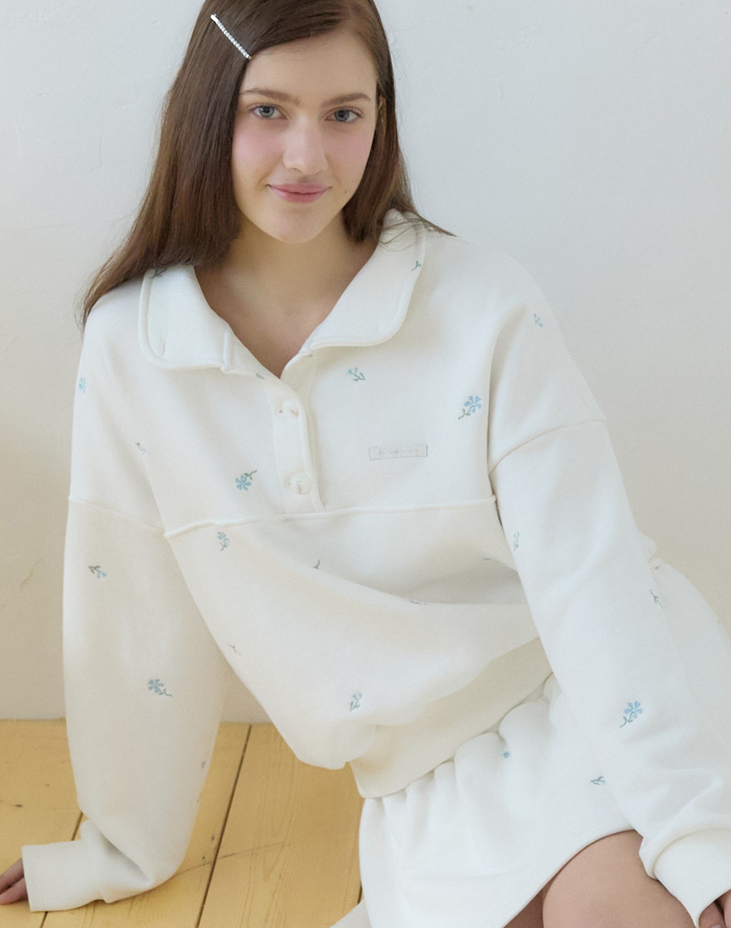 (預購 2月中發貨) Ourhope 刺繡鈕扣衛衣