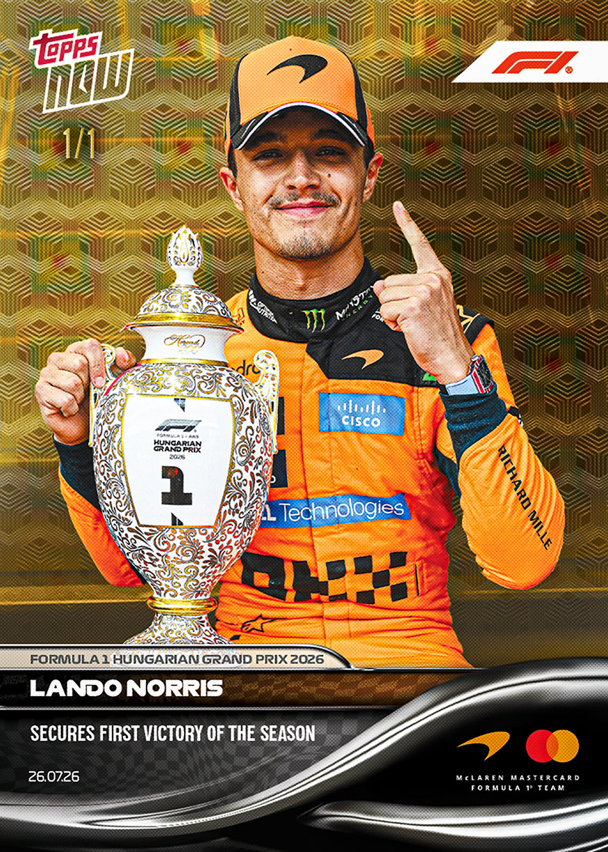 Lando Norris - 2026 F1 Topps Now #51 Hungarian GP 贏車卡【團購】