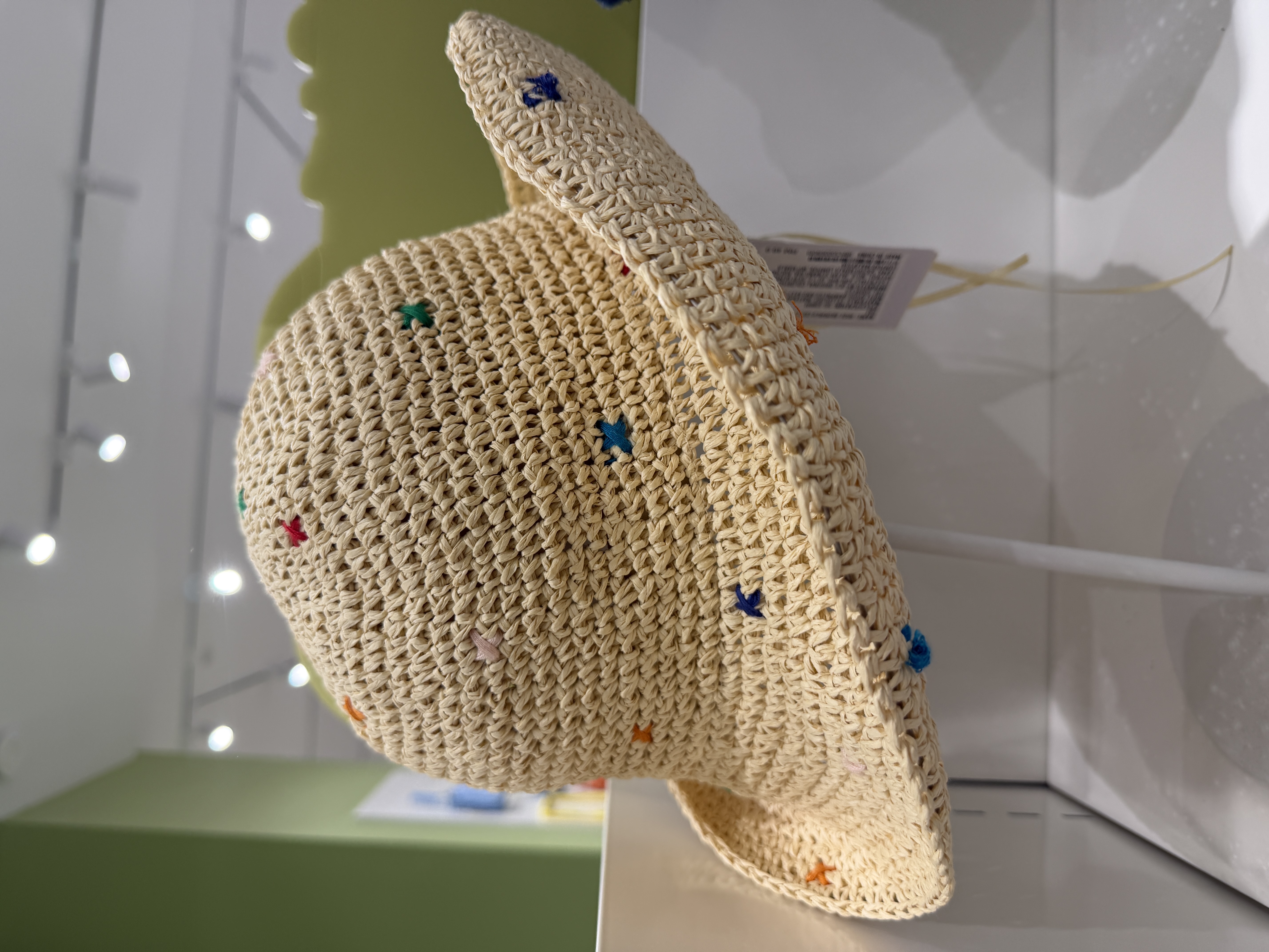 Colorful Mixed Yarn Straw Hat