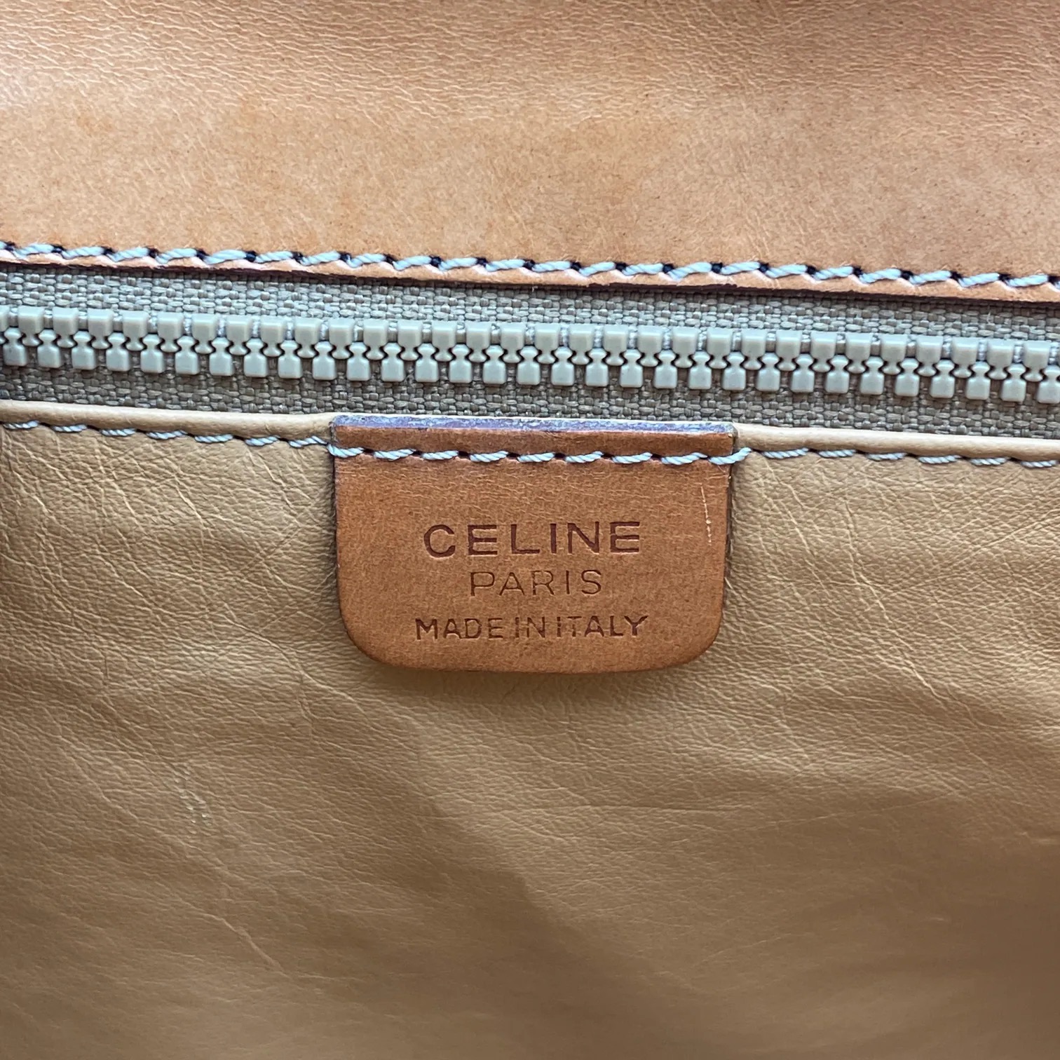 Celine Brown Macadam Pattern Vintage Shoulder Bag