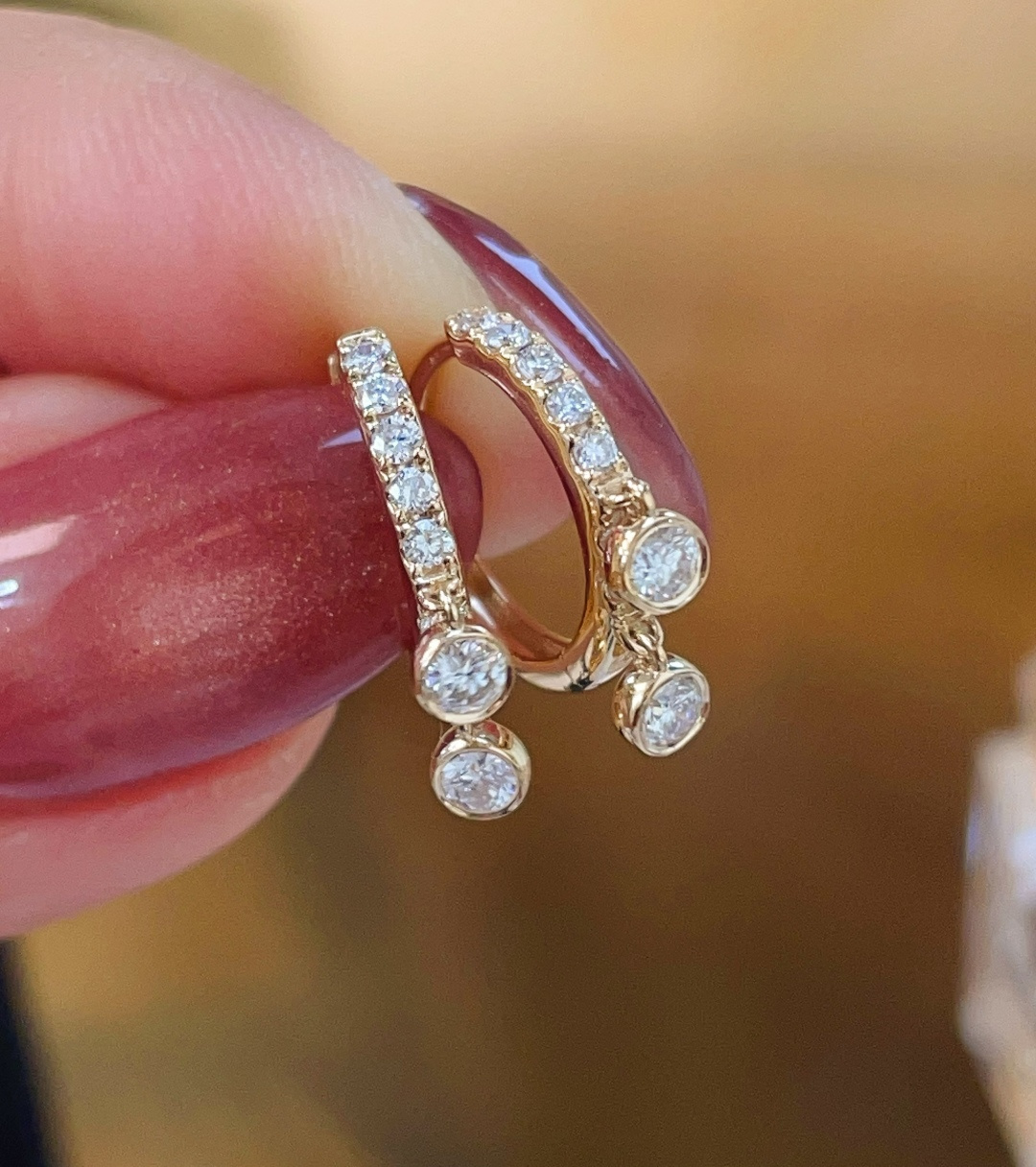 18K Diamond Earrings 