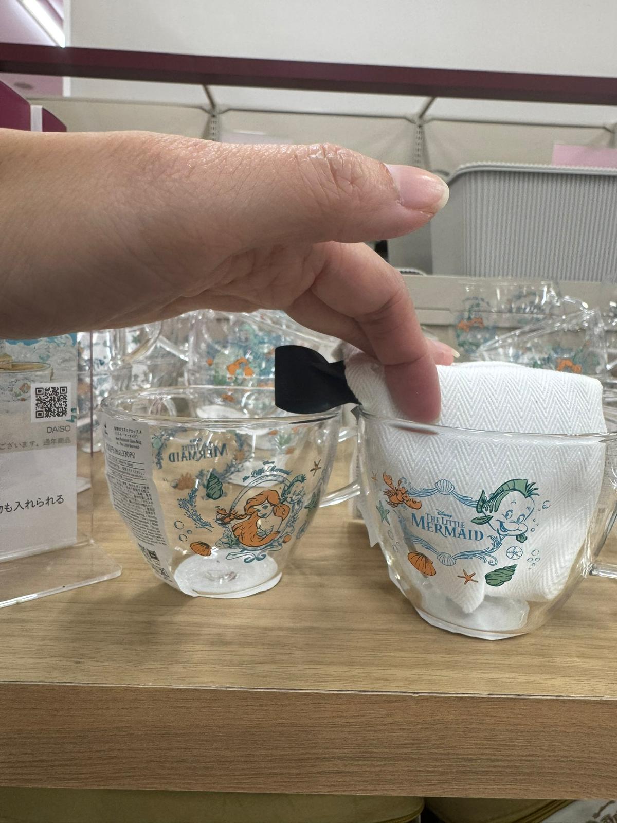 ✨連線商品需補運費✨Daiso x Disney The Little Mermaid 小美人魚 耐熱玻璃杯