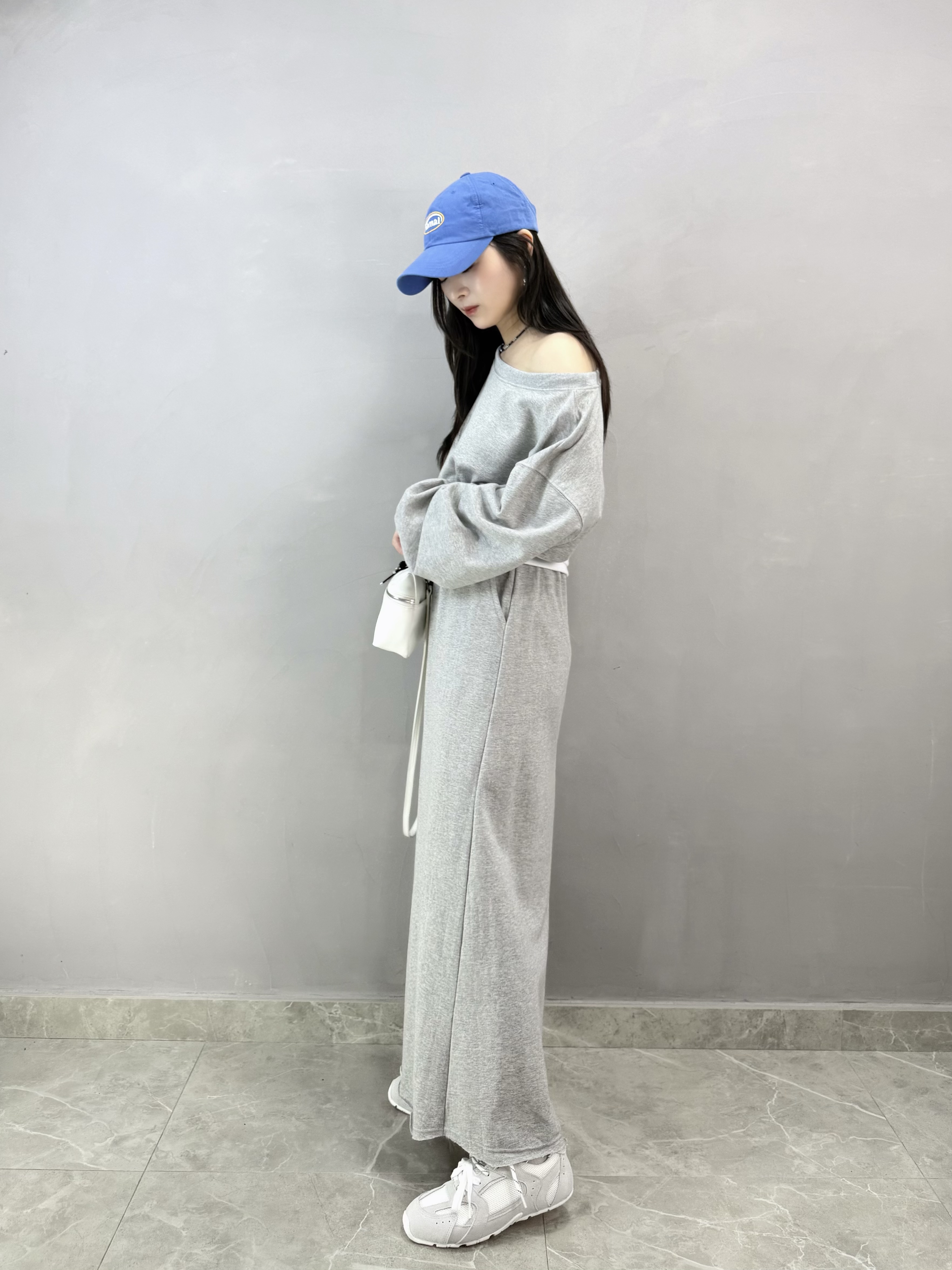 J84 拼色露膊+裙Set