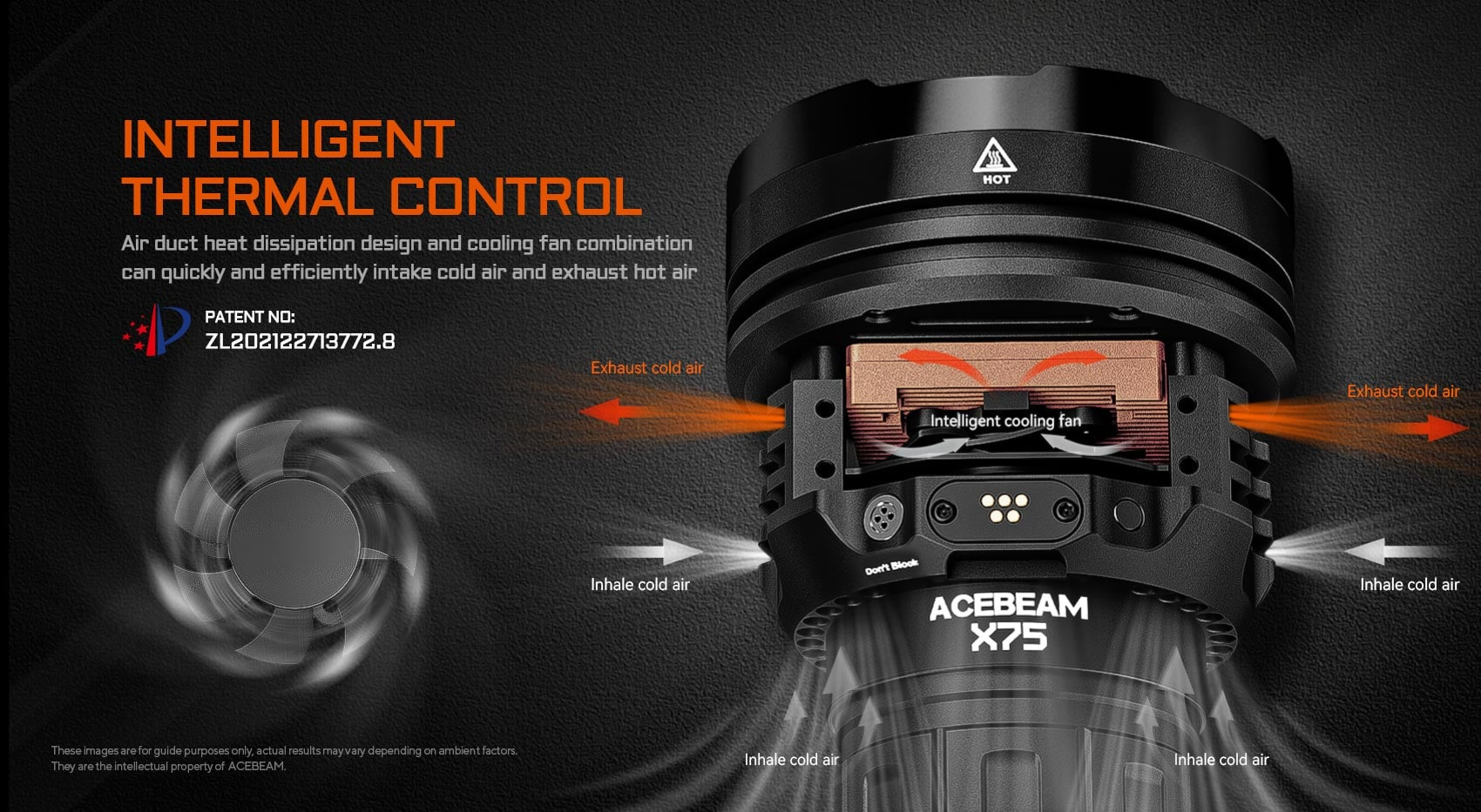 Acebeam X75 Brightest Power Bank Flashlight