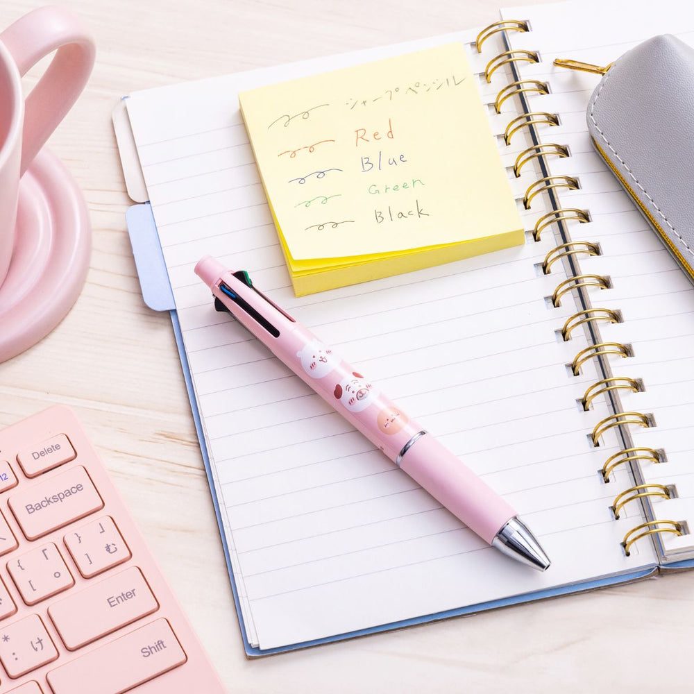 現貨｜Nagano Joke Bear 自嘲熊 櫻花系列 日本製 uni Jetstream 4&1 多功能5用筆 0.38mm 4色原子筆 + 0.5mm 鉛芯筆 (391821)