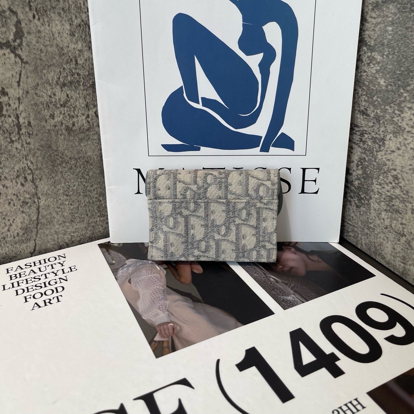 【預訂貨品】Dior經典灰色帆布卡包