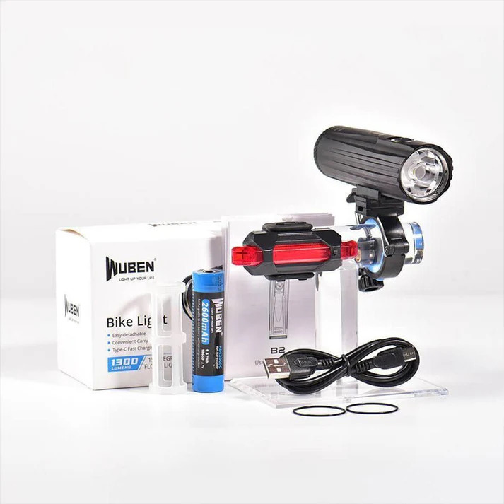 Wuben B2 1300高流明充電式自行車LED燈