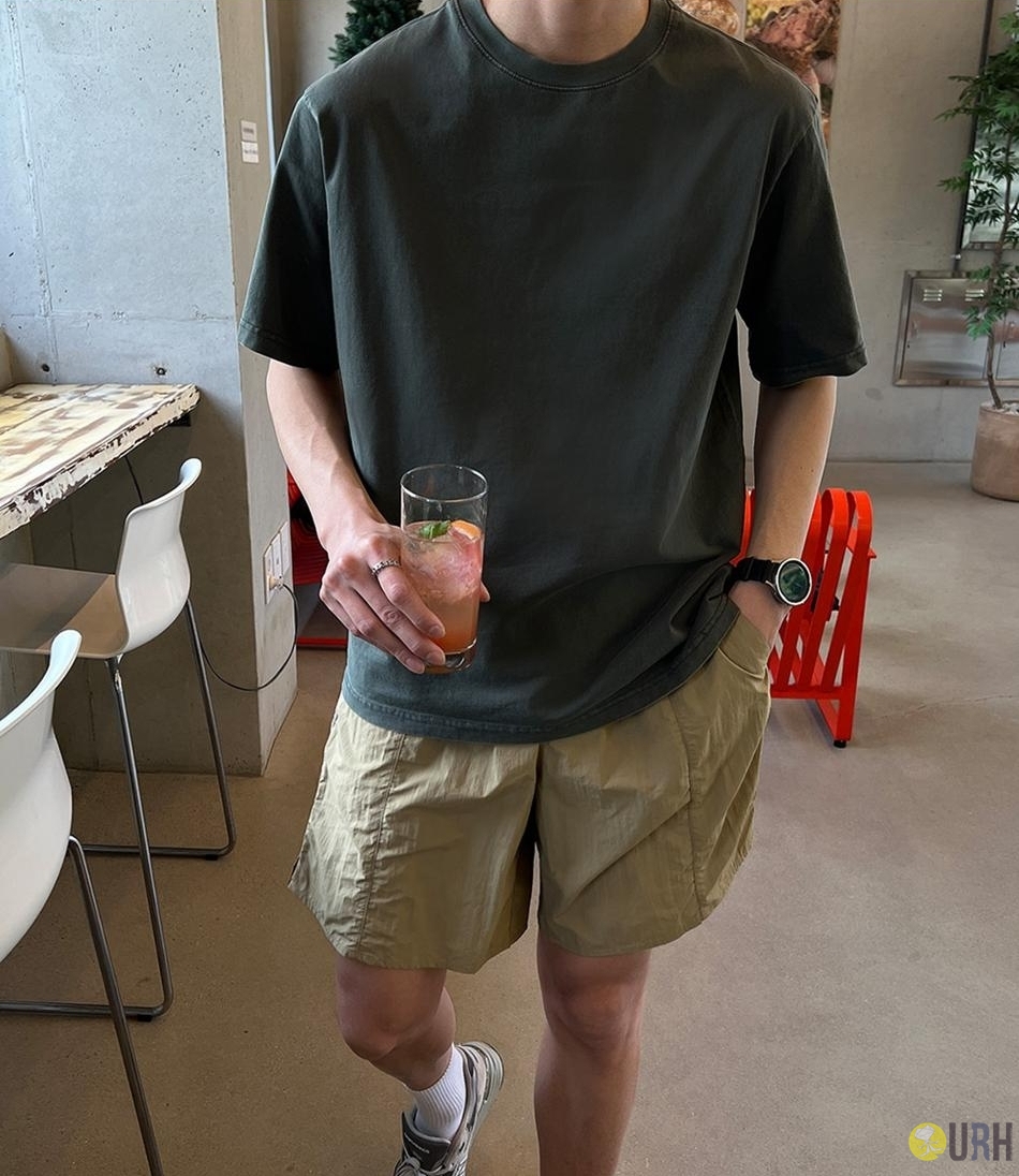 【100%保證韓國直送】Deep Pigment Dyeing 復古特殊水洗染高透氣寬鬆圓領短袖Tee 👕 [8 color] RG165887