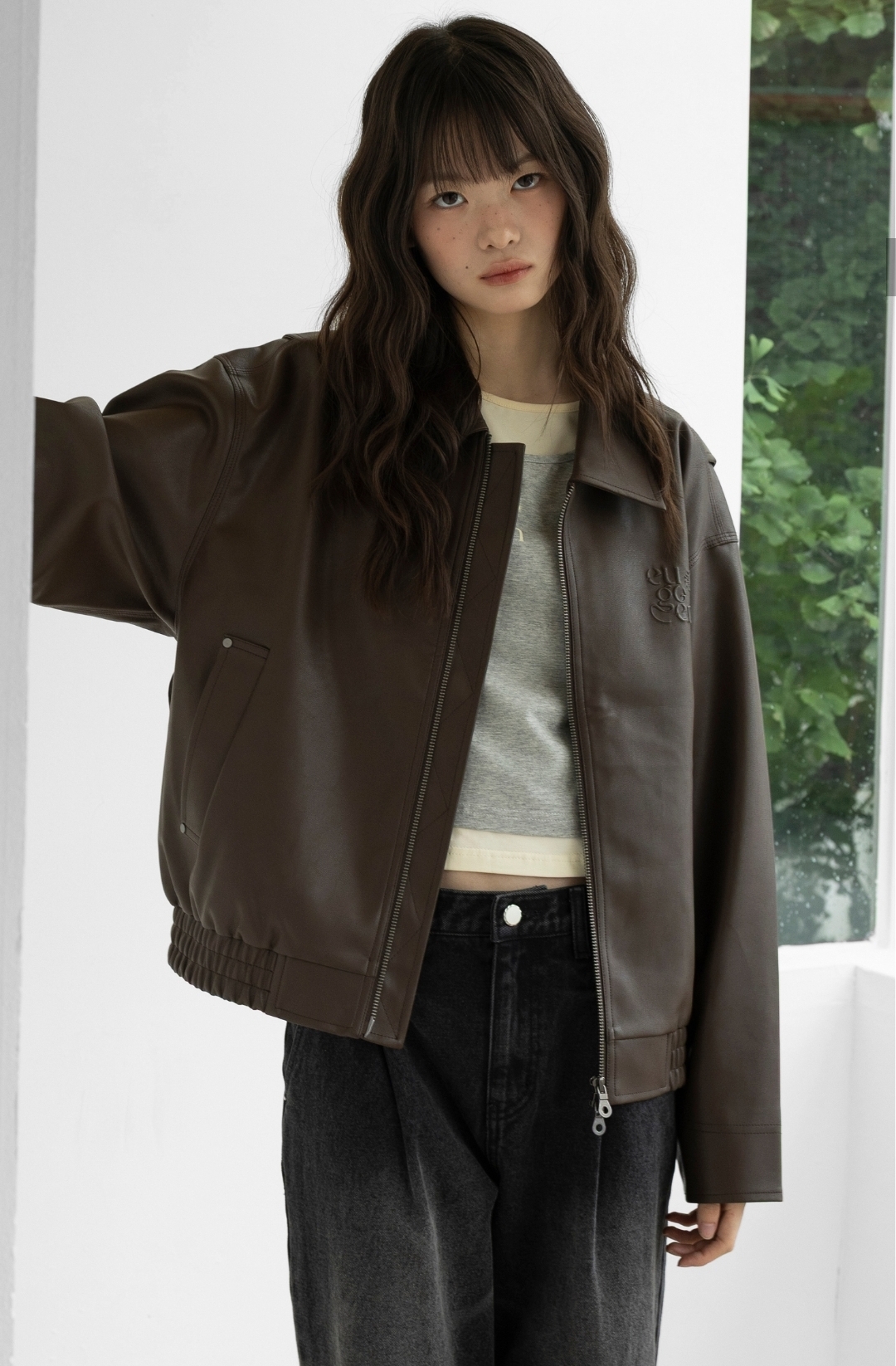 Euggen 2-Way PU 極簡氣質皮褸