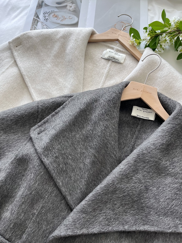 [70% Wool] Parisian Belted Wool Coat (Oat)