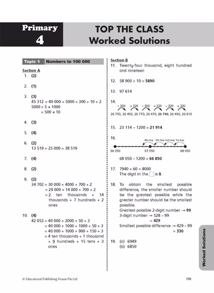 Primary 4 Maths Top the Class