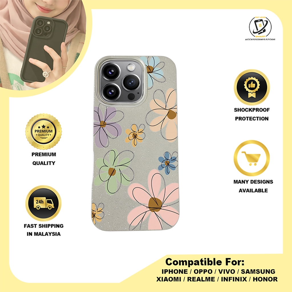 BLING CASE PHONE FOR IPHONE - DESIGN FLOWER E