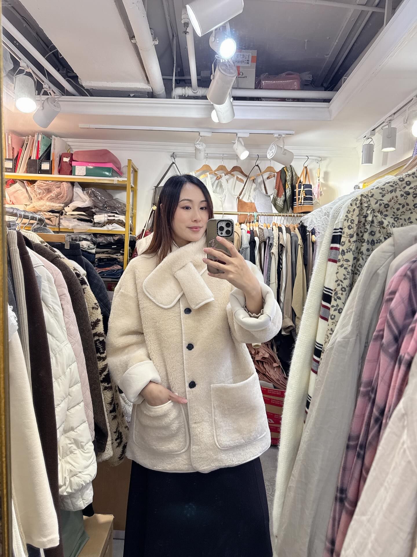 毛毛褸外套（連頸巾）