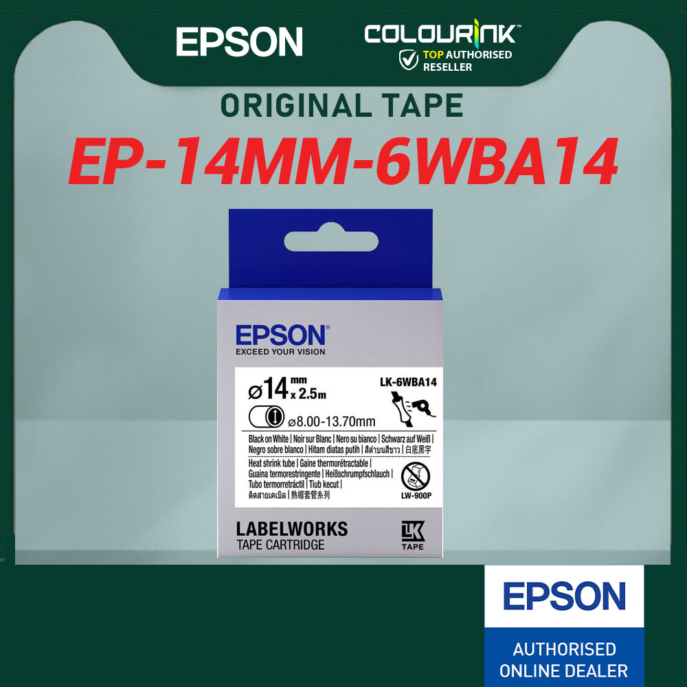 Epson Original Genuine Heat Shrink Tube LK TAPE 4WBA3 4WBA5 4YBA3 4YBA5 6WBA11 6WBA14 6YBA14 7WBA21 7YBA21 for Z900FK