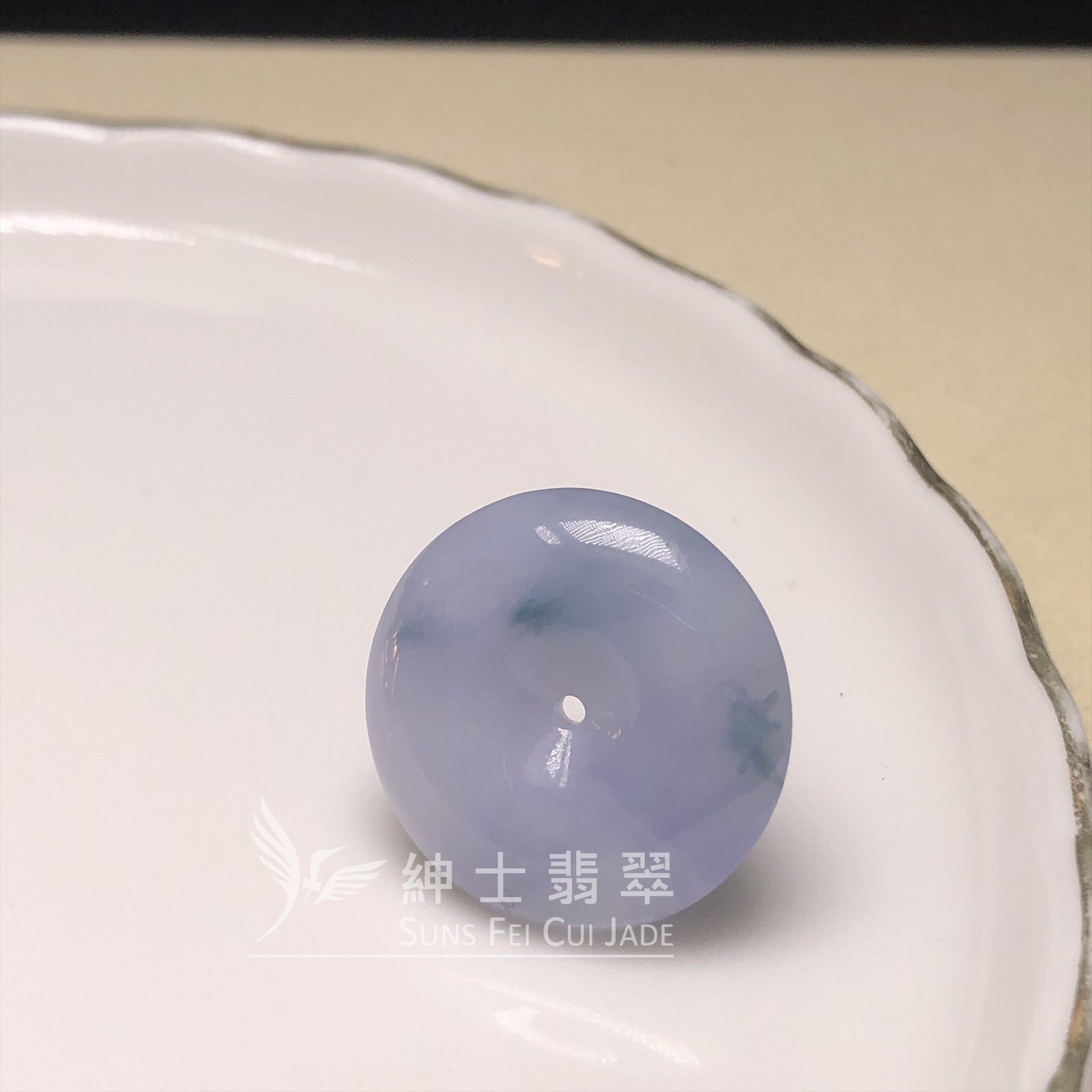 B08568  茄紫飄花平安扣 