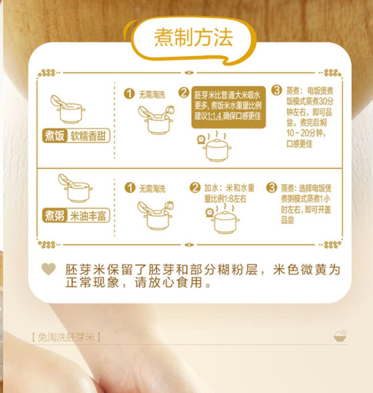 金龍魚 免淘洗胚芽米 5kg (1.25kg*4包) *新包裝 平行進口