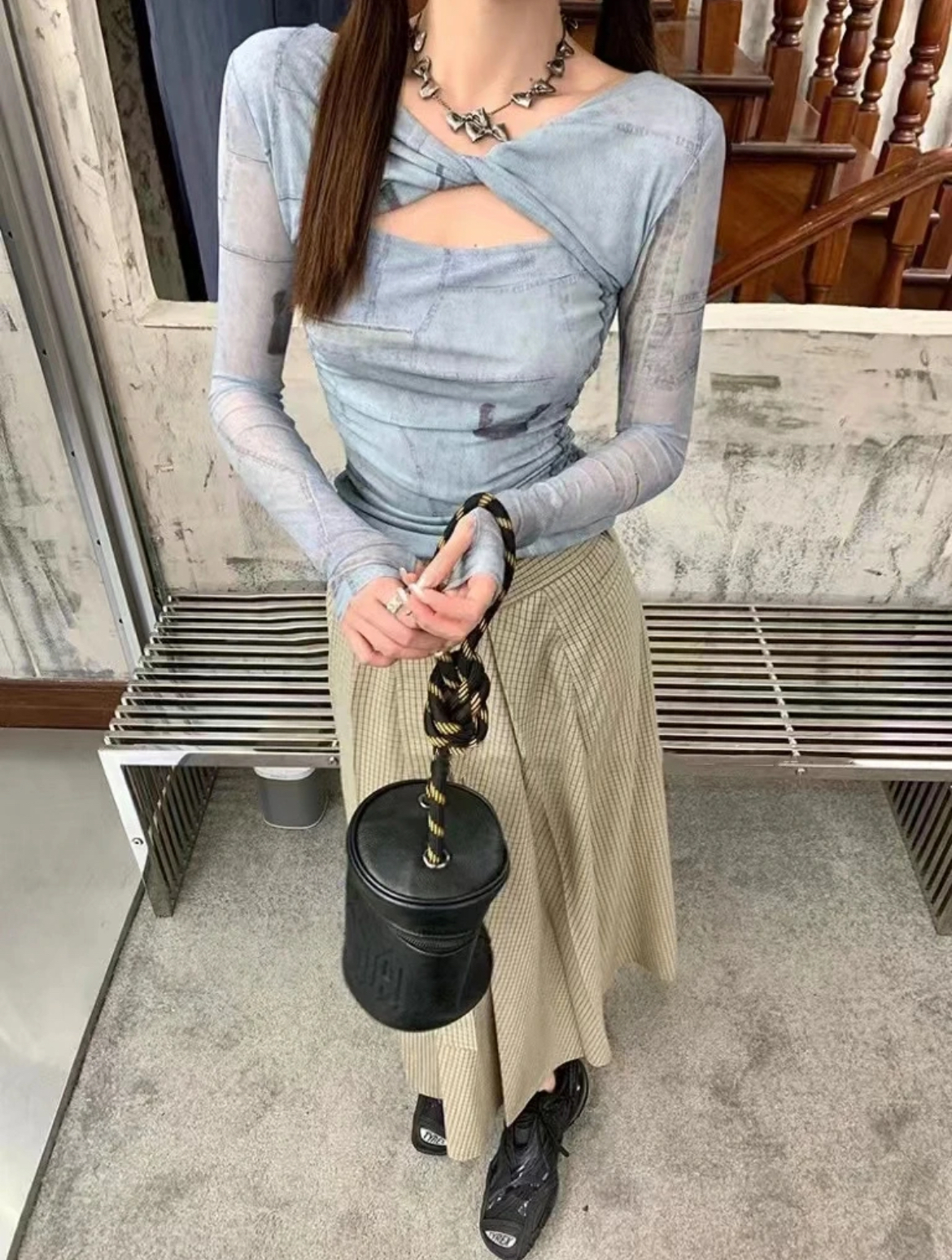 T10011美式辣妹上衣