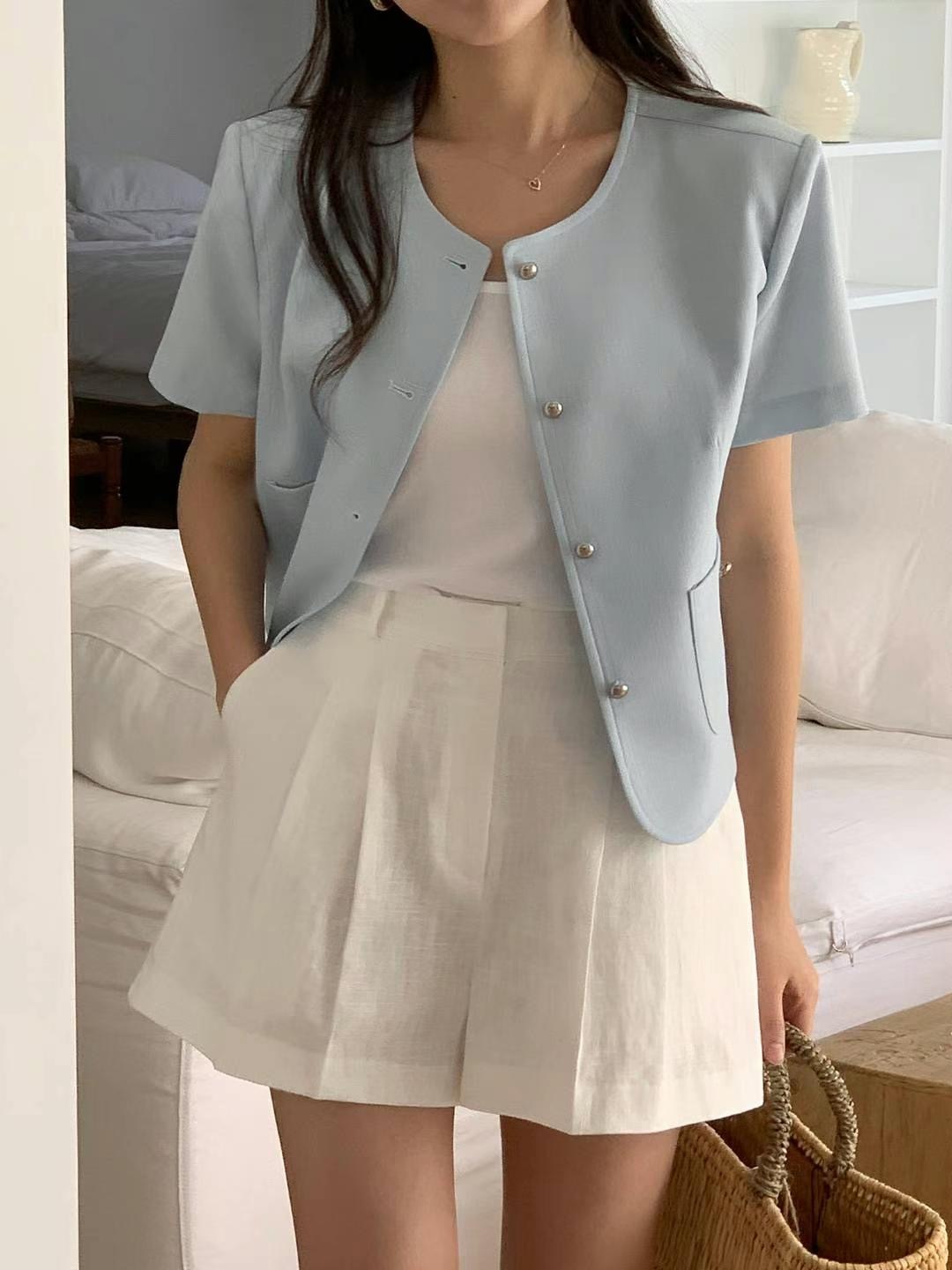 Summer Linen Shorts -Free Size-