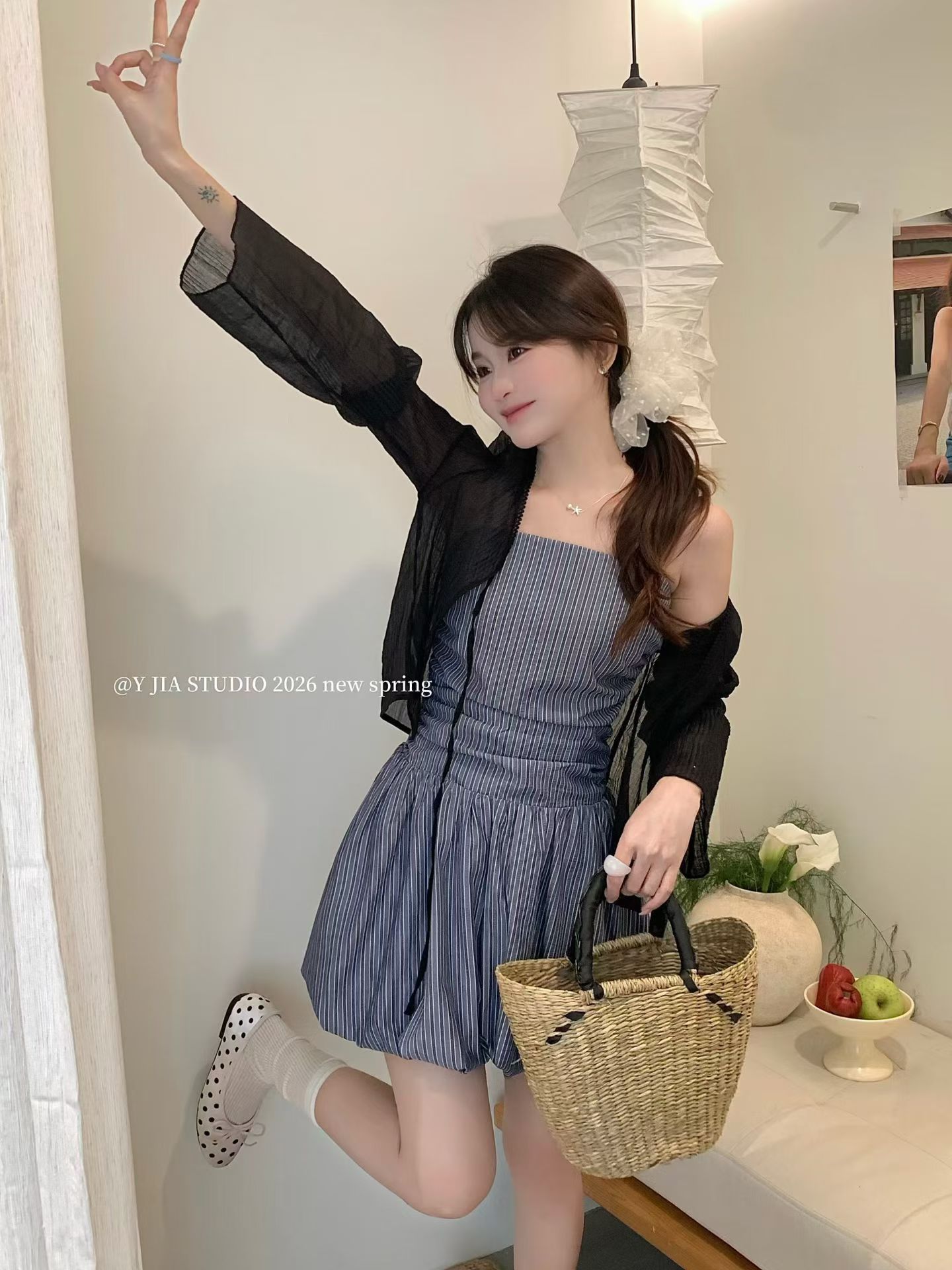 4558 两件套连身裙