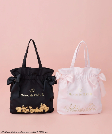 🎀【預訂】 PokePeace x Maison de FLEUR Ribbon 2-Way Tote Bag - B