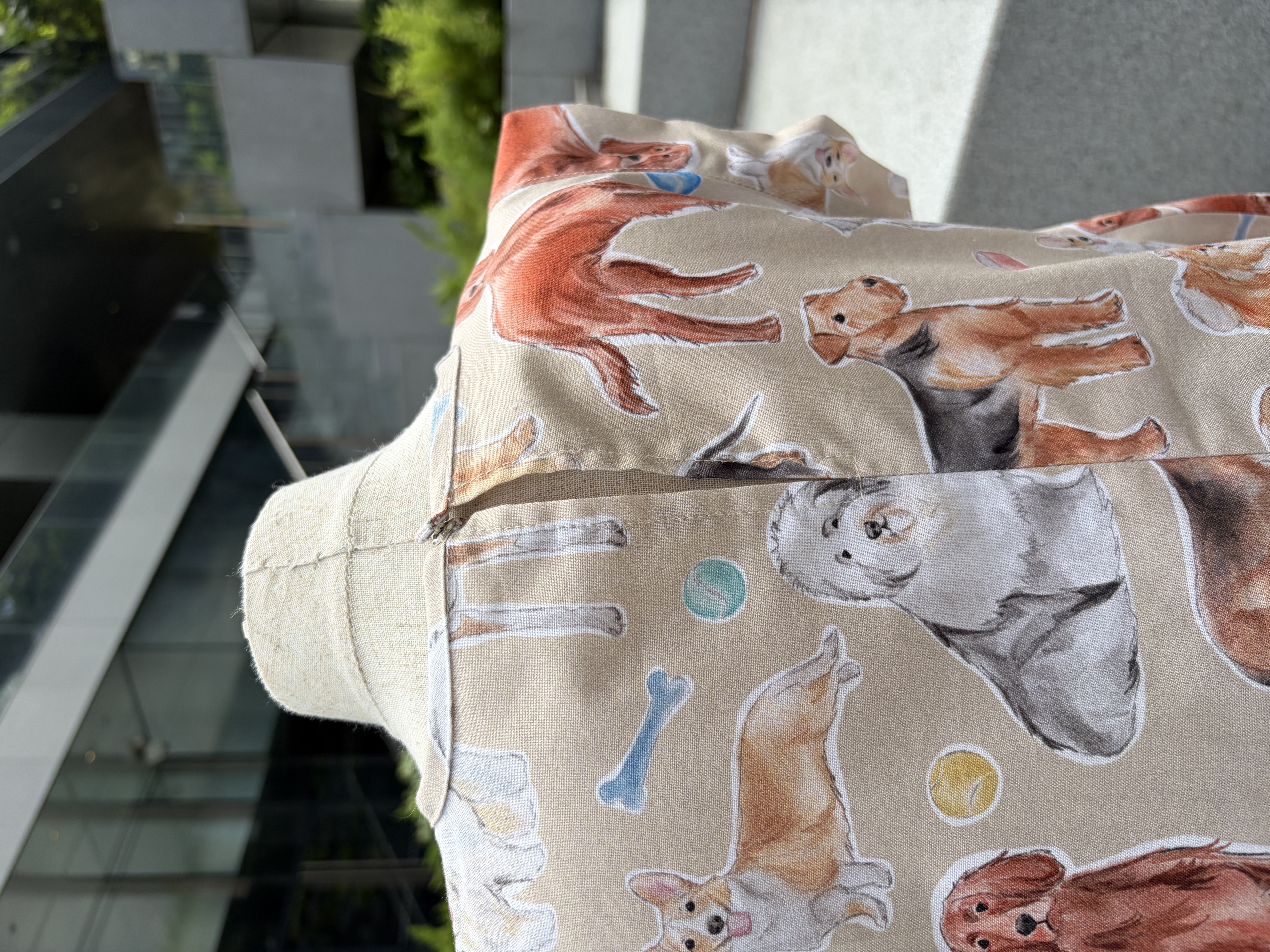狗仔圖案小袖洋裝（110碼）