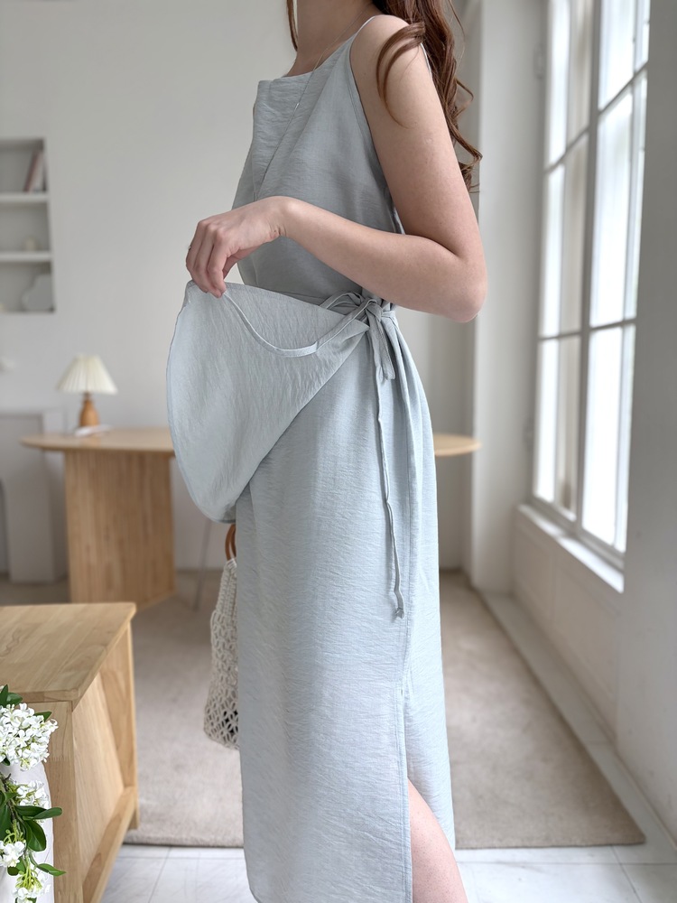 Boat Neck Layered Dress (Mint)