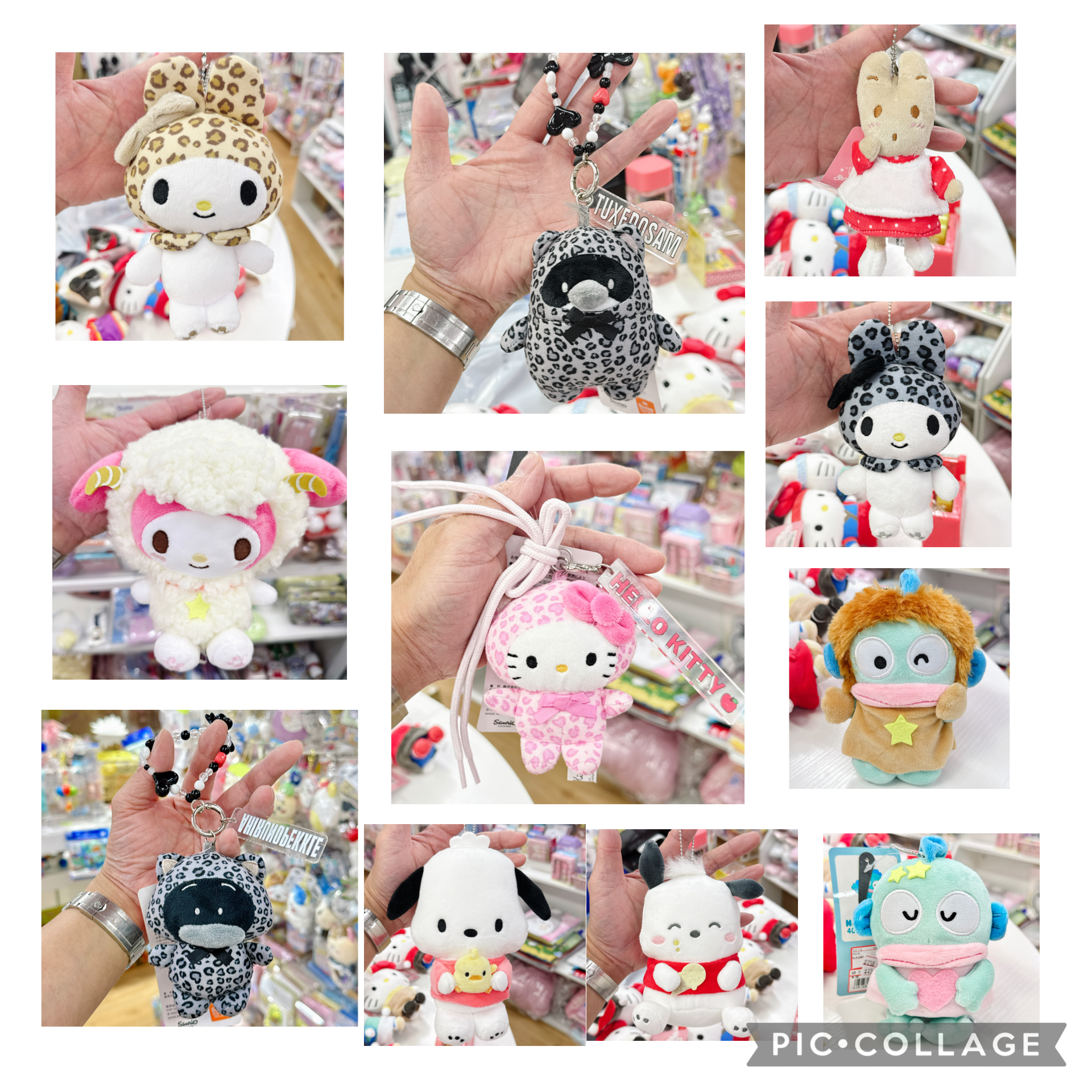 多款Sanrio限定版公仔掛飾