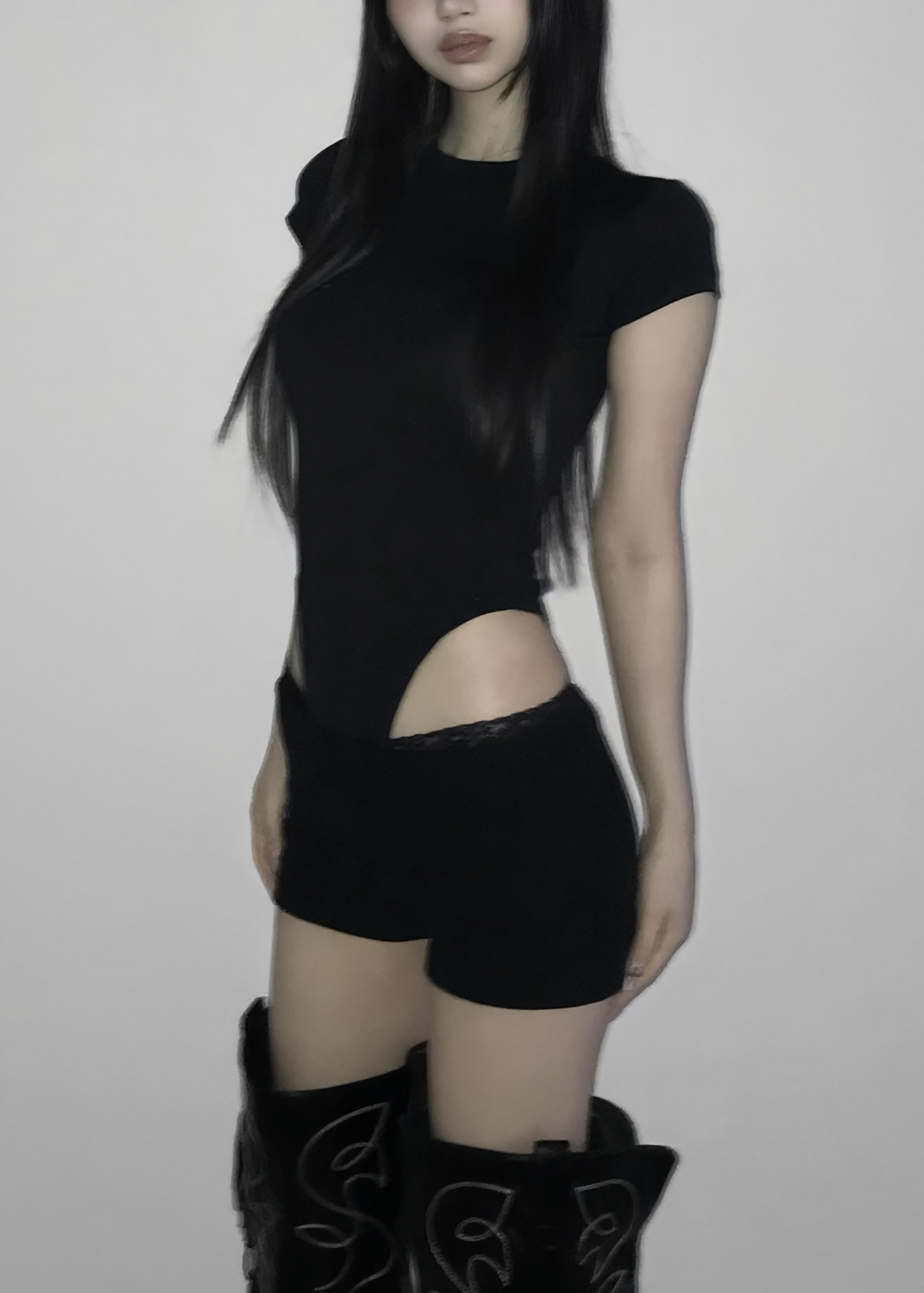 Slim Fit Crew Neck Bodysuit