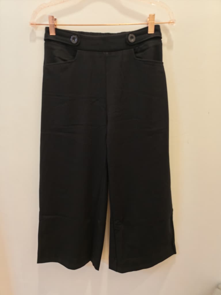 25541 宽脚裤 black/white M-XXL