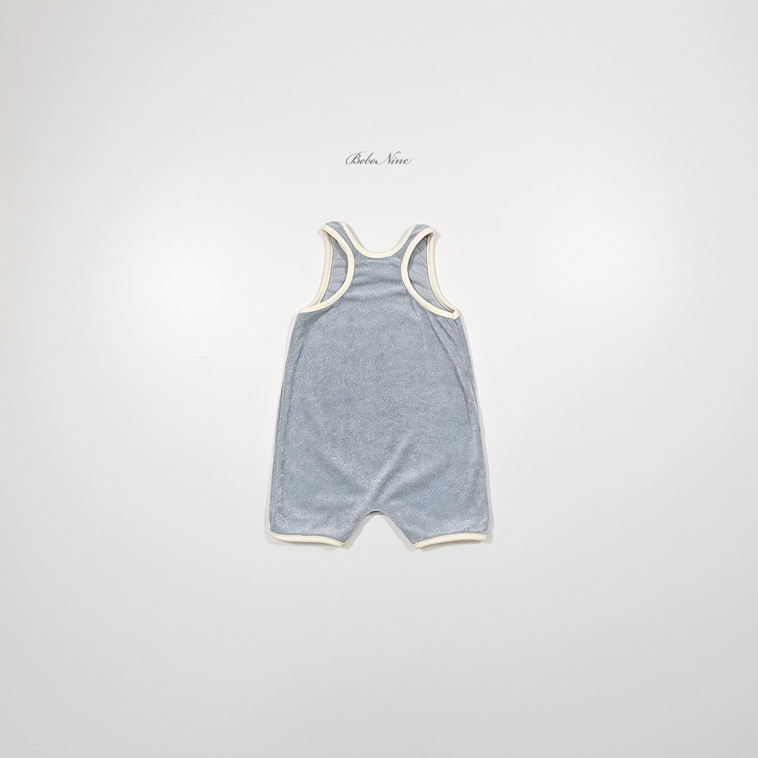 ☀️預訂 韓國直送☀️🇰🇷Bebenine四色字母印花毛巾布滾邊背心連身服