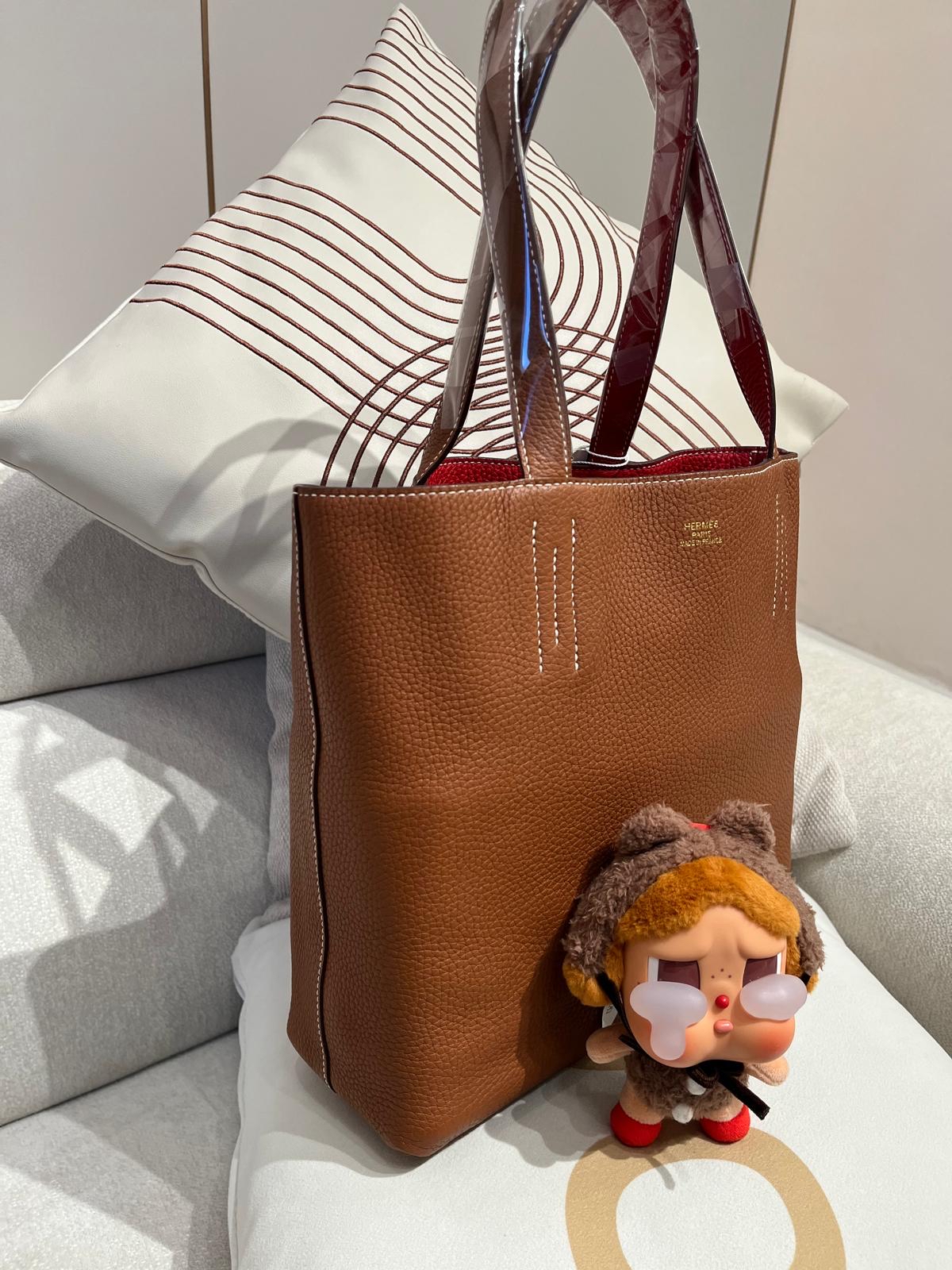 Hermes double sens 28, Stamp C，金棕TC粒粒牛皮 100%Authentic,98%new✅Dust bag ✅box