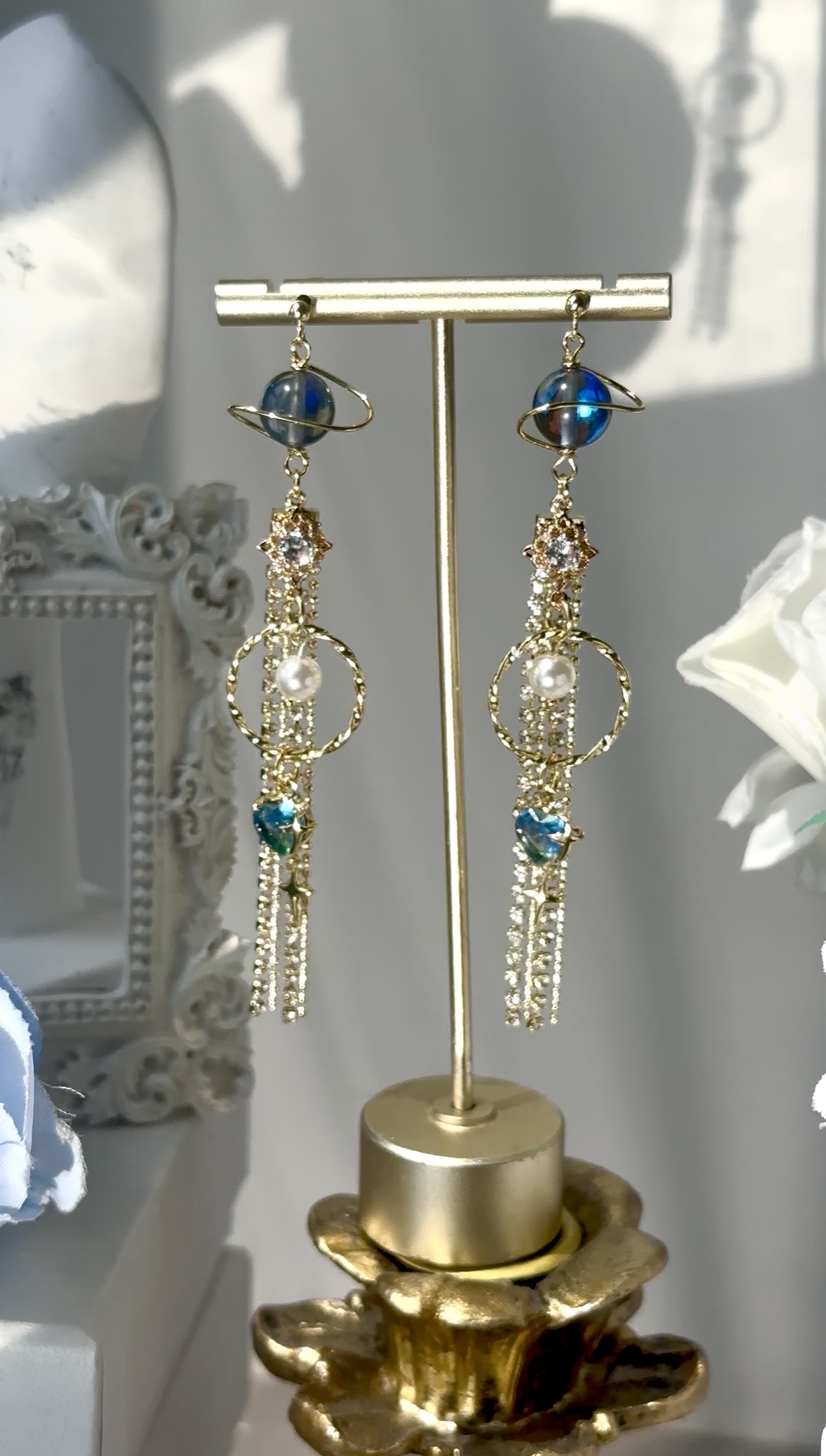 手製扭結星球流蘇耳環🌍