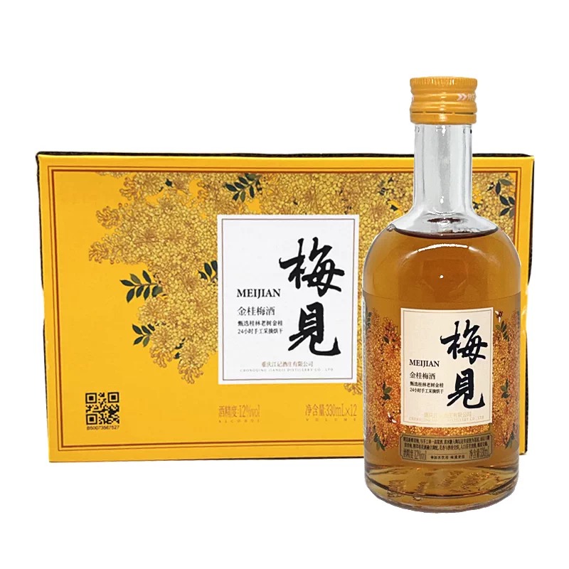 梅見金桂梅酒 Meijian Golden Osmanthus Plum Liqueur 12% 330ml 