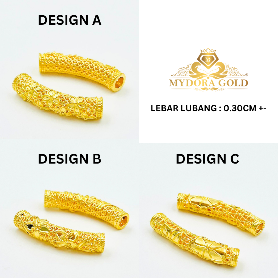 MYDORA Tube Bamboo Anyaman Full Gold (5G) l EMAS 916/22K