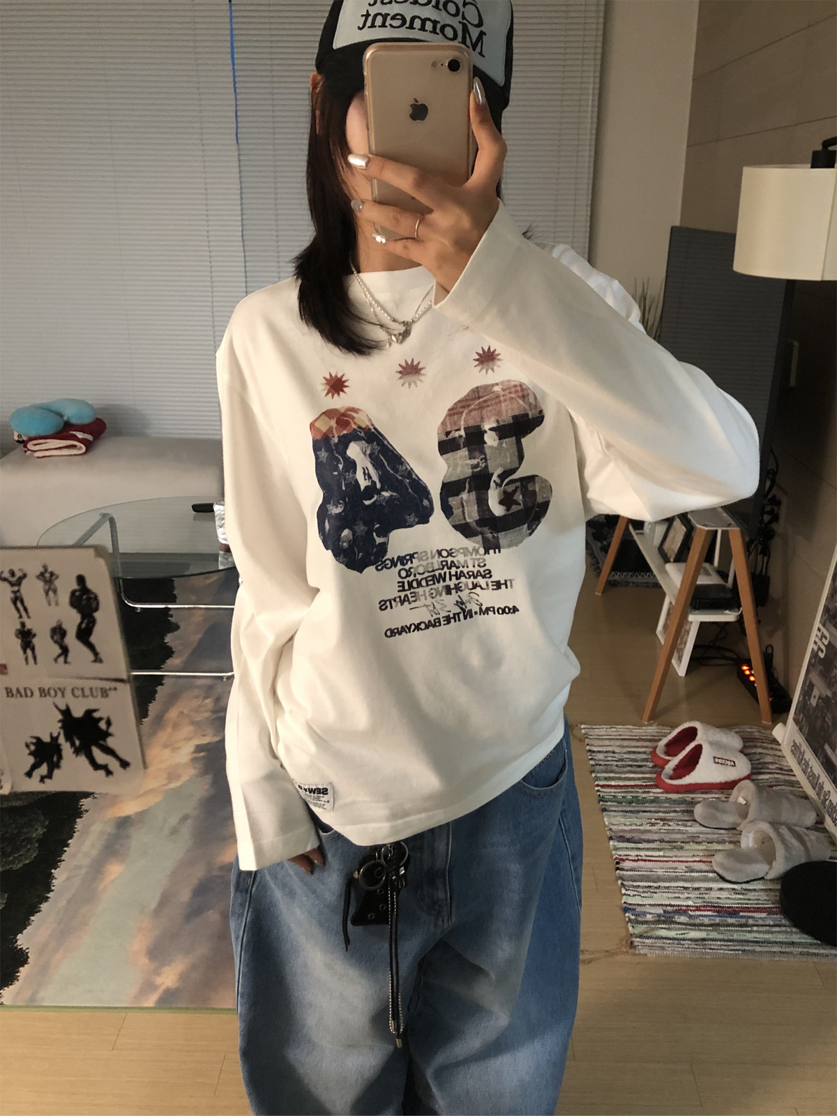 🇰🇷訂購｜SEW-B  25FW｜Overfit HAM long-sleeved T-shirt