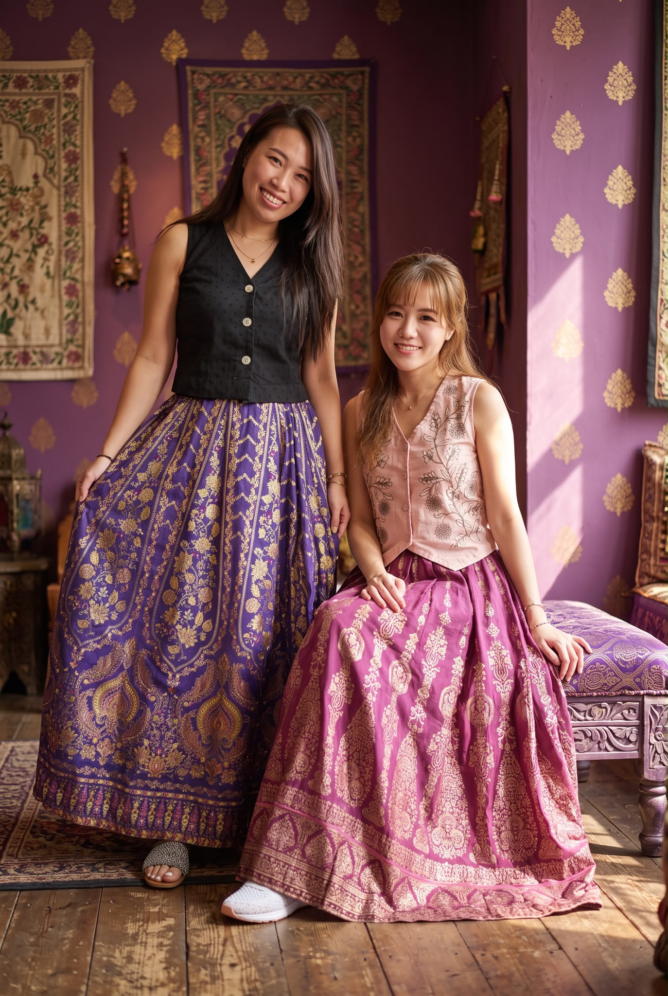 2978 Violet Royal Foil Stamping Skirt 40"