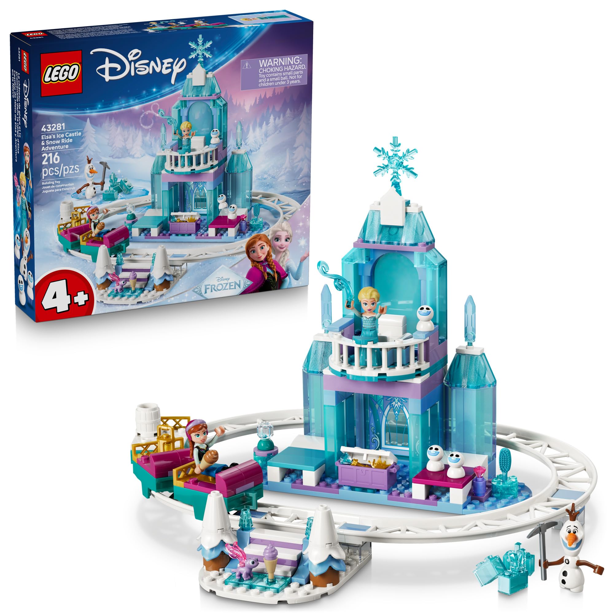LEGO  樂高魔雪奇緣 艾莎冰雪城堡及雪地冒險 Elsa's Ice Castle Disney Frozen 4+ 玩具禮物 (香港正貨) 43281