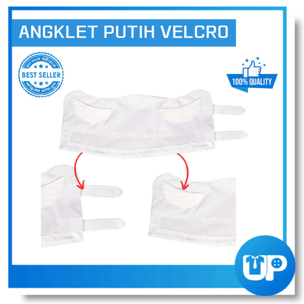 Angklet Putih Velcro/ Anglete Kawad Putih Uniform/ANKLET KAWAD