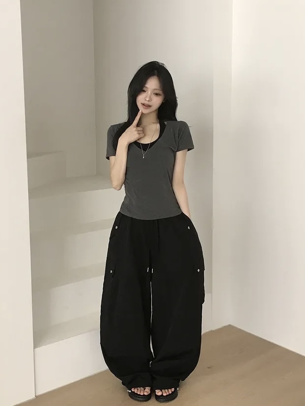Halter Neck Layered V-Neck Top