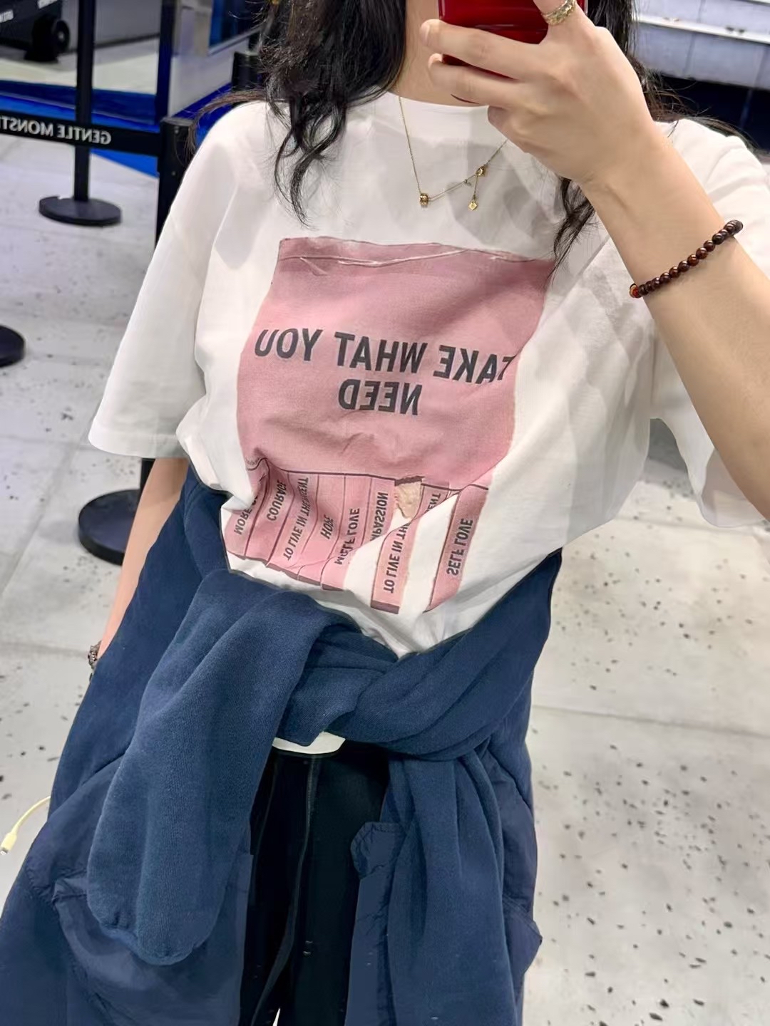 印花英文字print Tee 