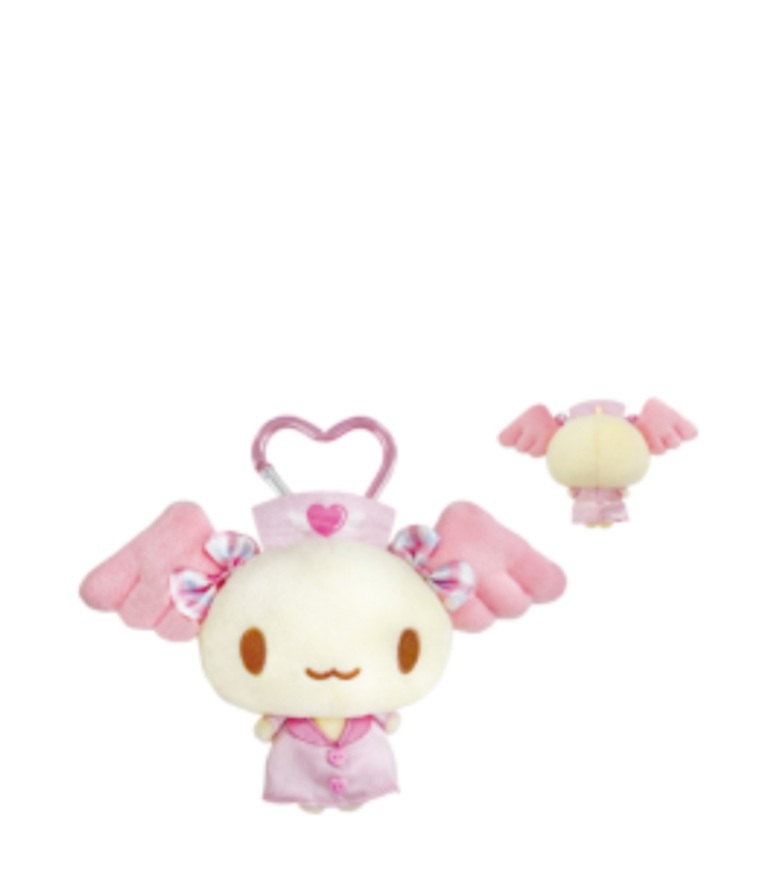 Sanrio Azuki粉紅天使護士造型絨毛吊飾CAS01-02