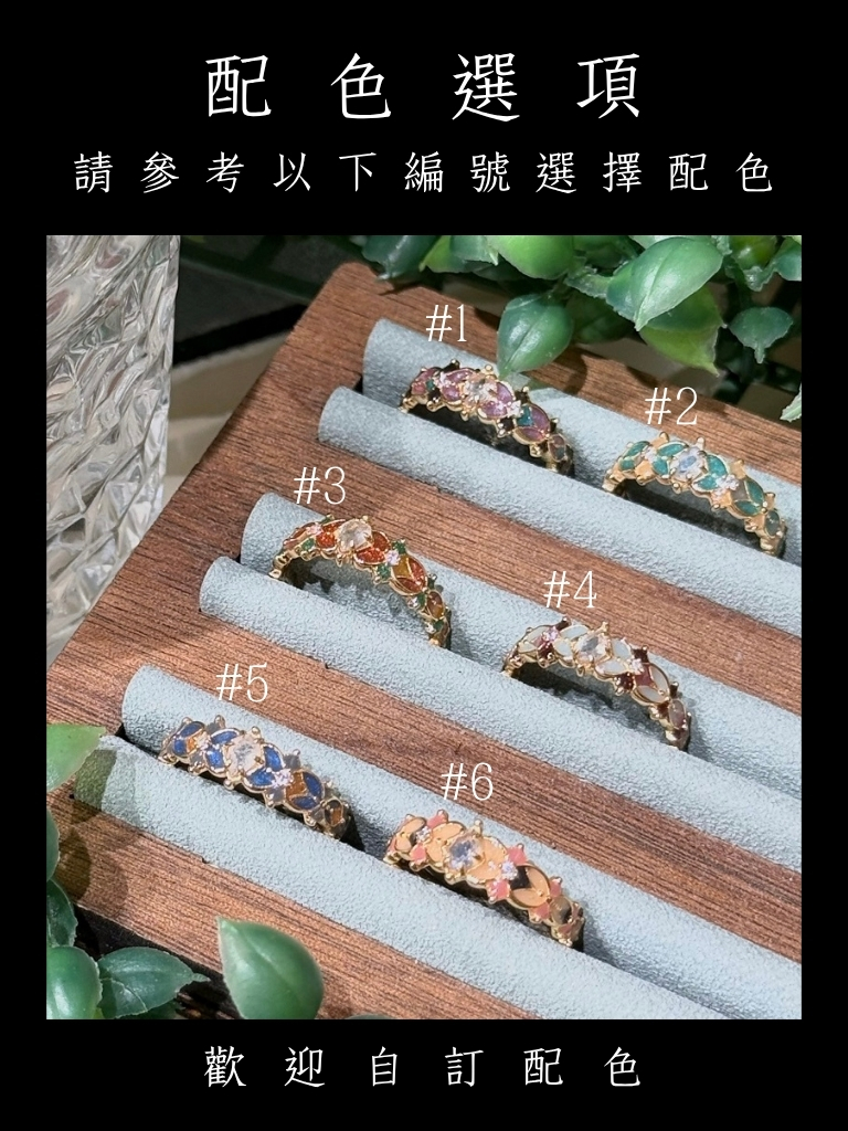 守護 Guardian｜金色925純銀鍍金天然拉長石閉口戒指