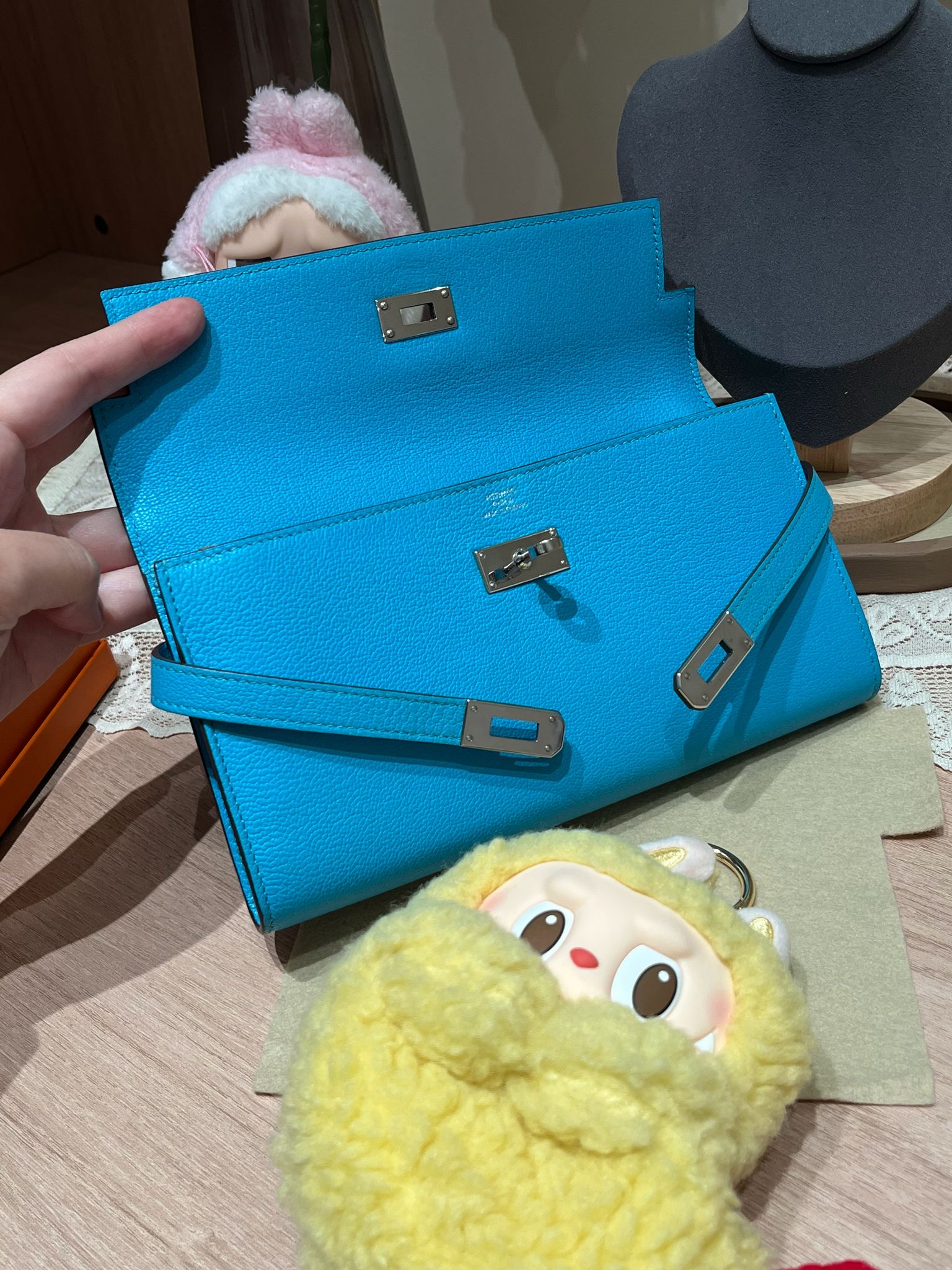 Hermes Kelly Wallet STAMP T 100%Authentic, 98%New ✅Box