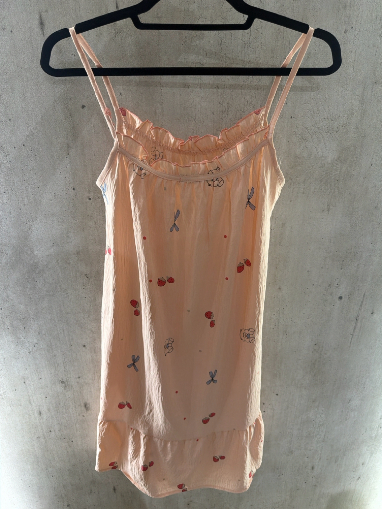 印花荷葉邊懒人风睡裙