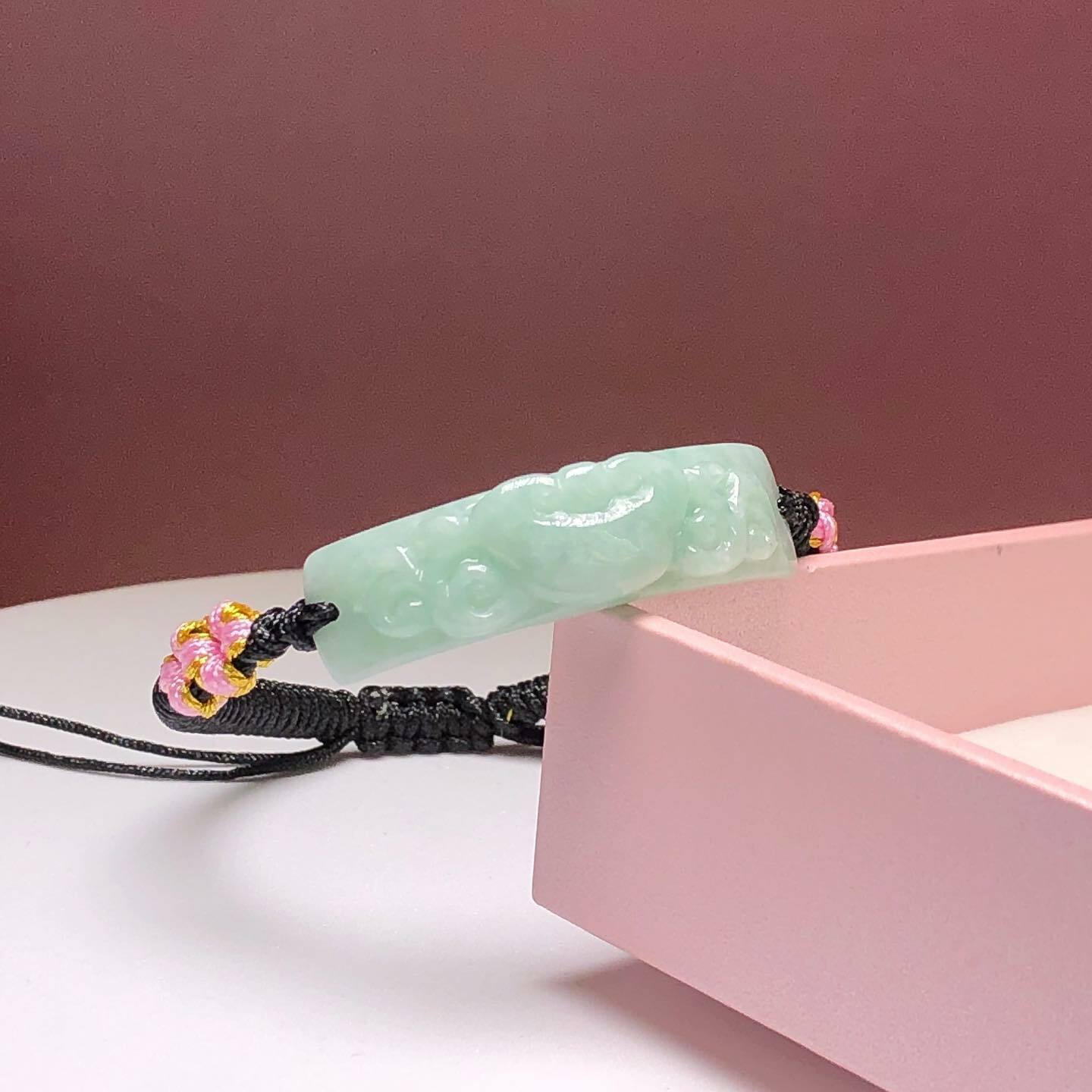 翡翠如意手牌配可調手繩