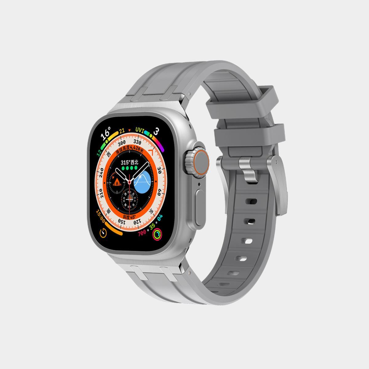 Apple Watch Grey AP Styles Rubber Strap