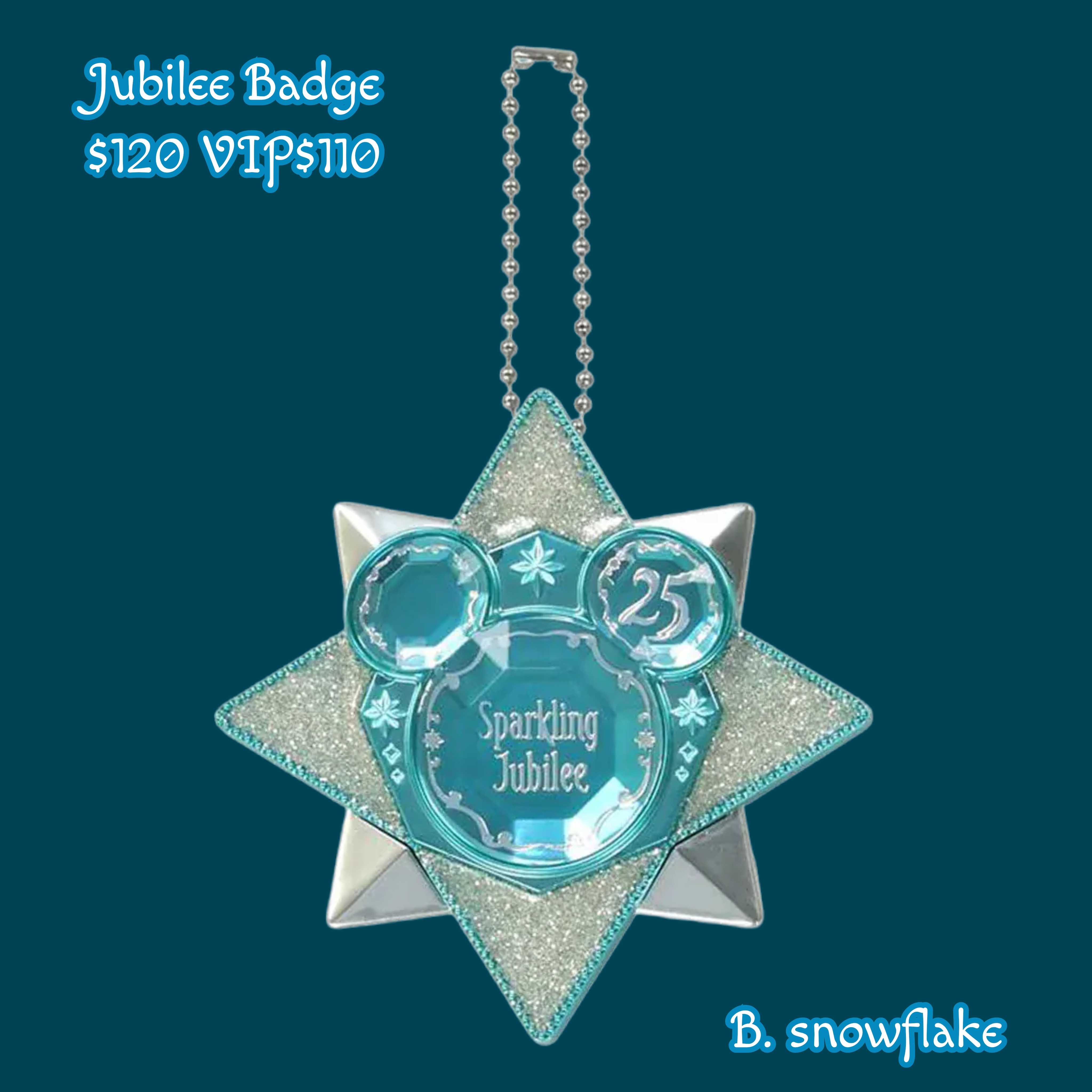 【預訂】DisneySea 25th Jubilee Badge - Jubilee Badge + Ribbon
