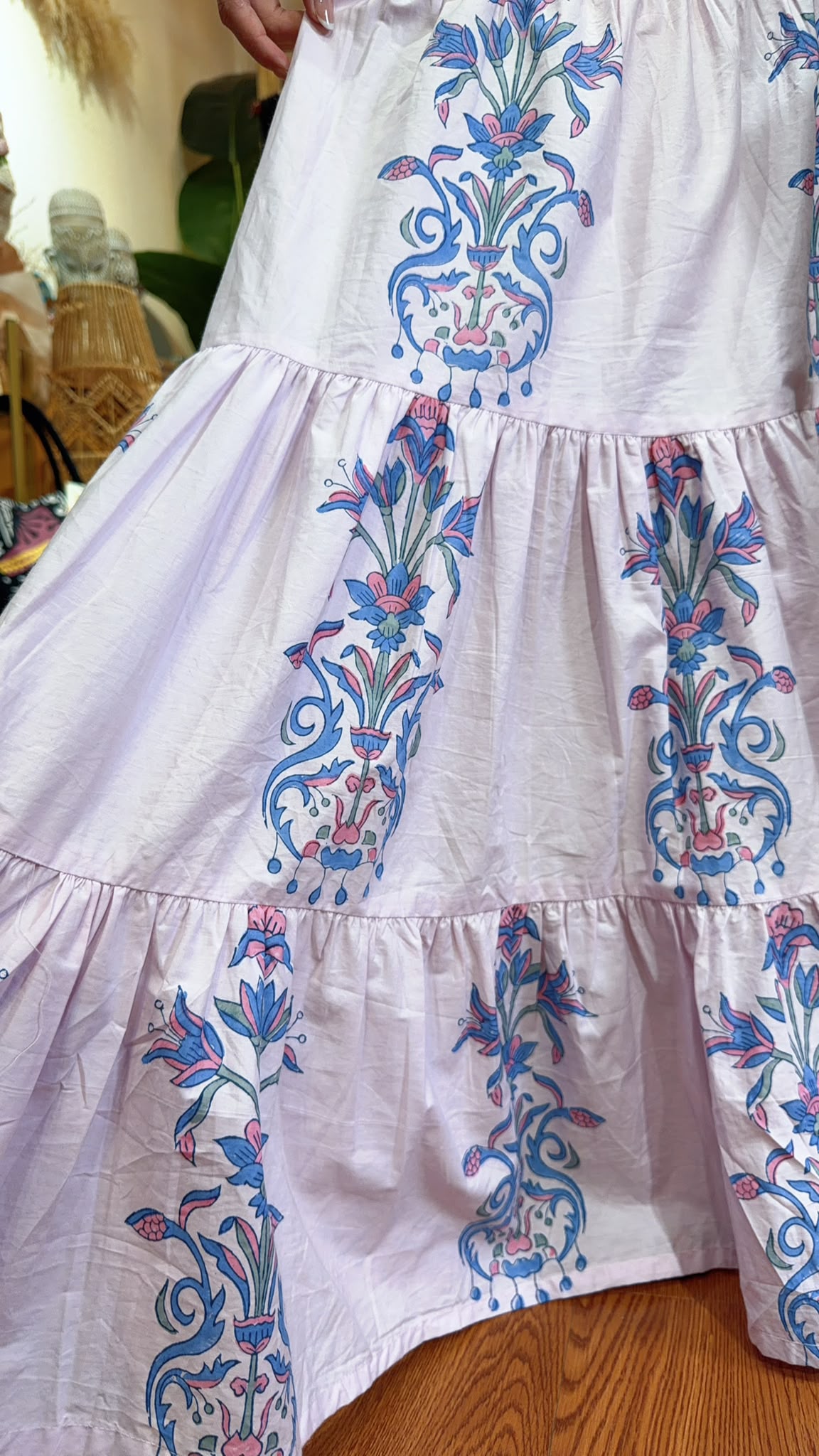 2874 Powder Pink 4 Layers Purple Fafa Skirt 41"
