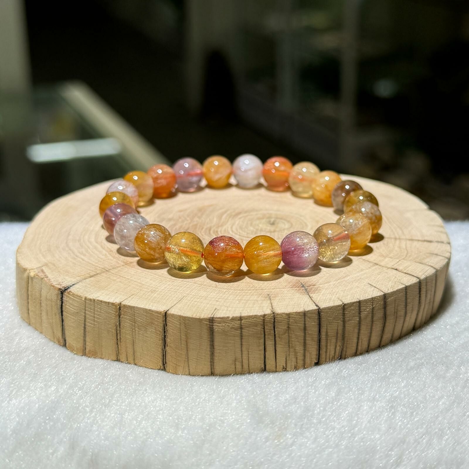 紫黃螢石手串 8 mm +/-